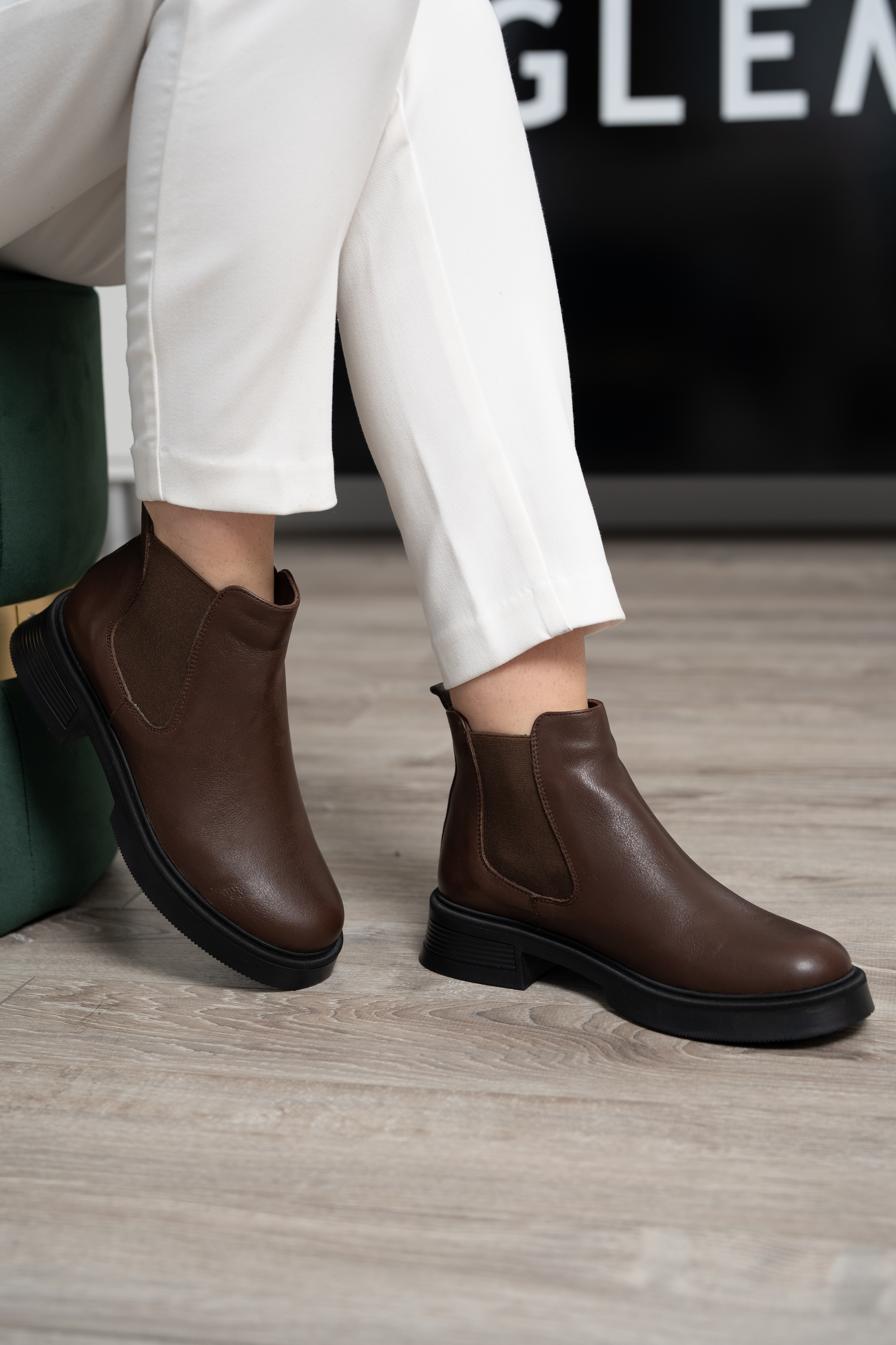 Ghete dama, Glemis, piele naturala - Cod: JD-cloe-1280, Culoare: Maro Box, Marime: 38 (24.8 cm)