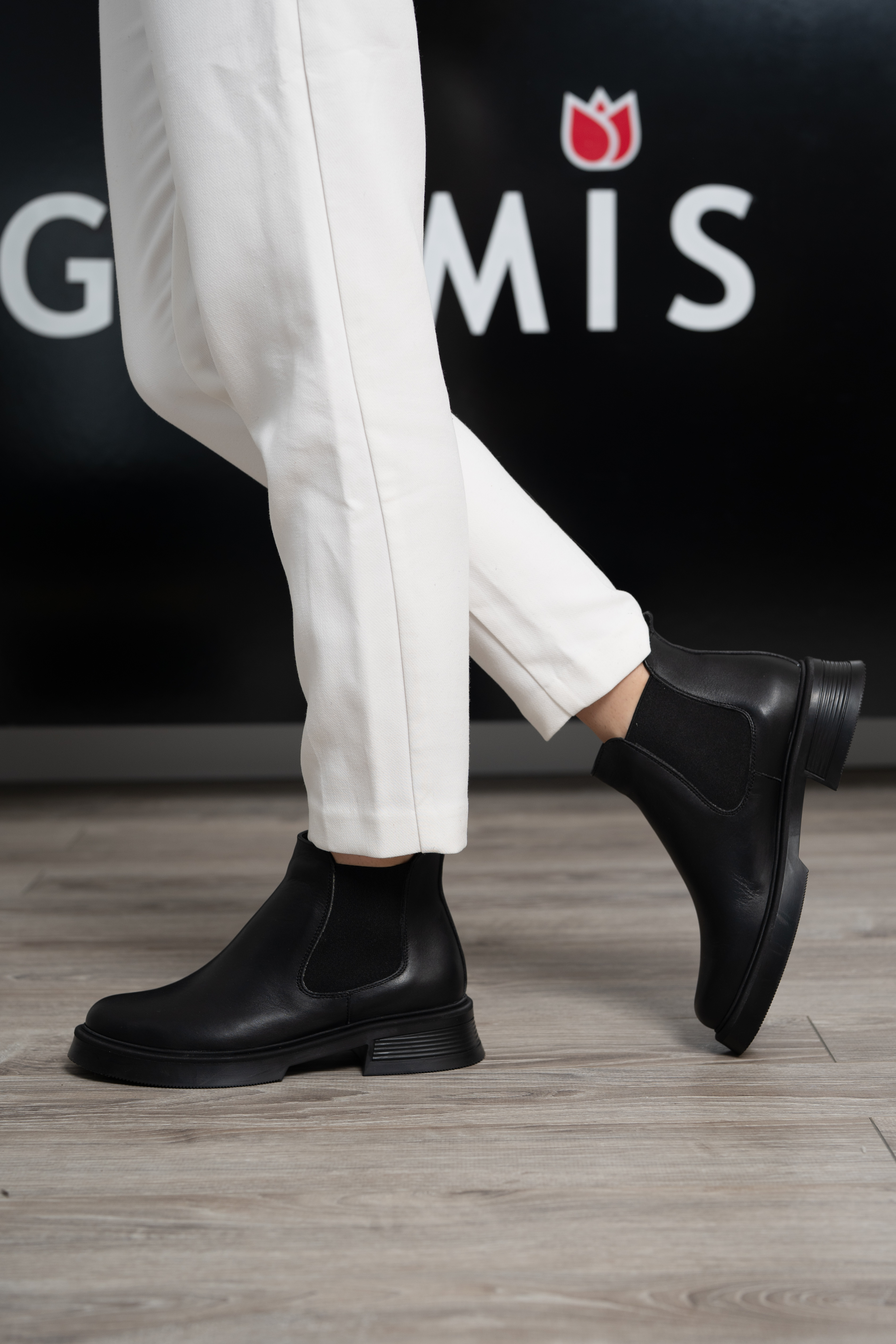 Ghete dama, Glemis, piele naturala - Cod: JD-cloe-1280, Culoare: Negru Box, Marime: 38 (24.8 cm)