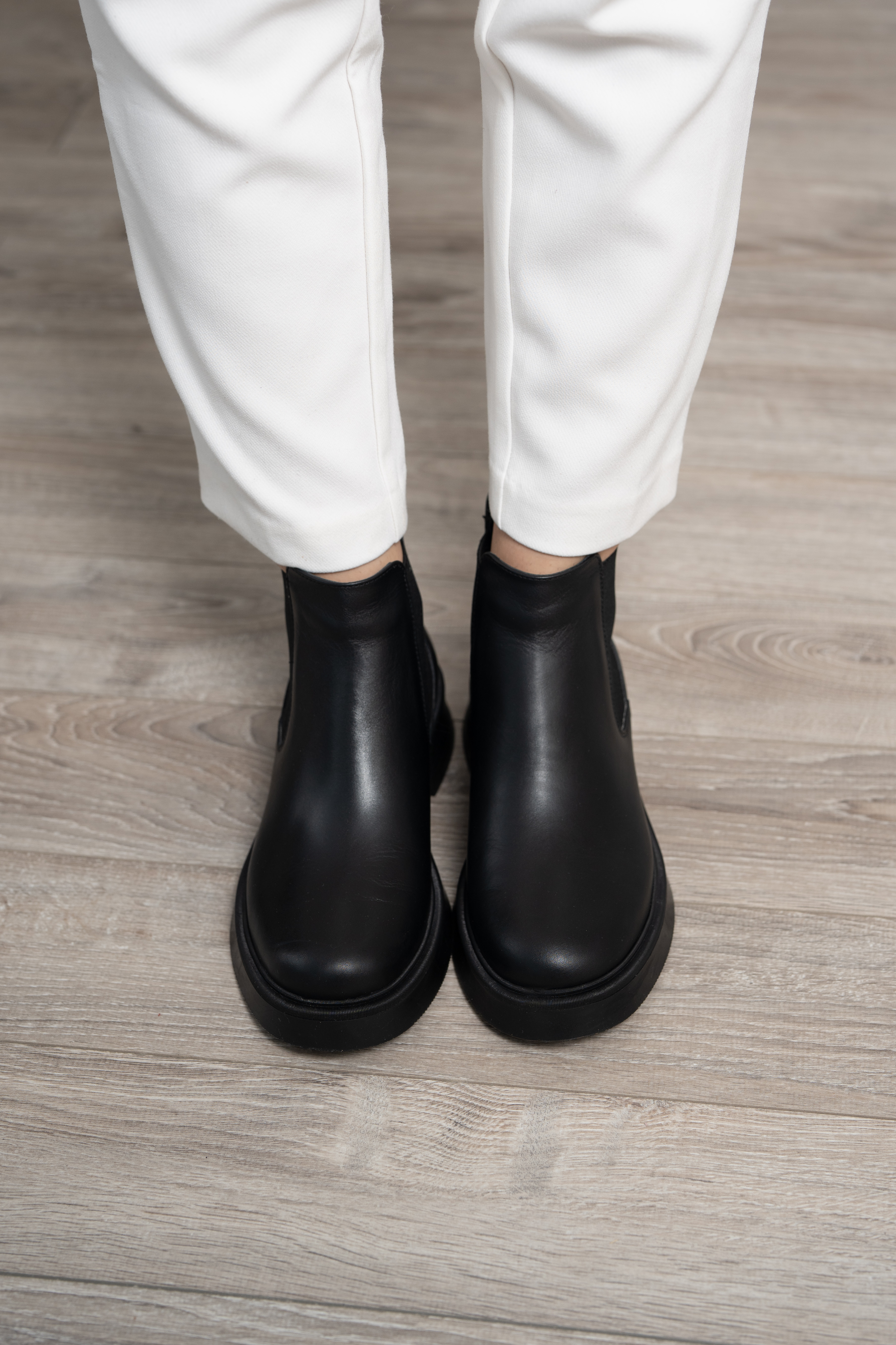 Ghete dama, Glemis, piele naturala - Cod: JD-cloe-1280, Culoare: Negru Box, Marime: 38 (24.8 cm)