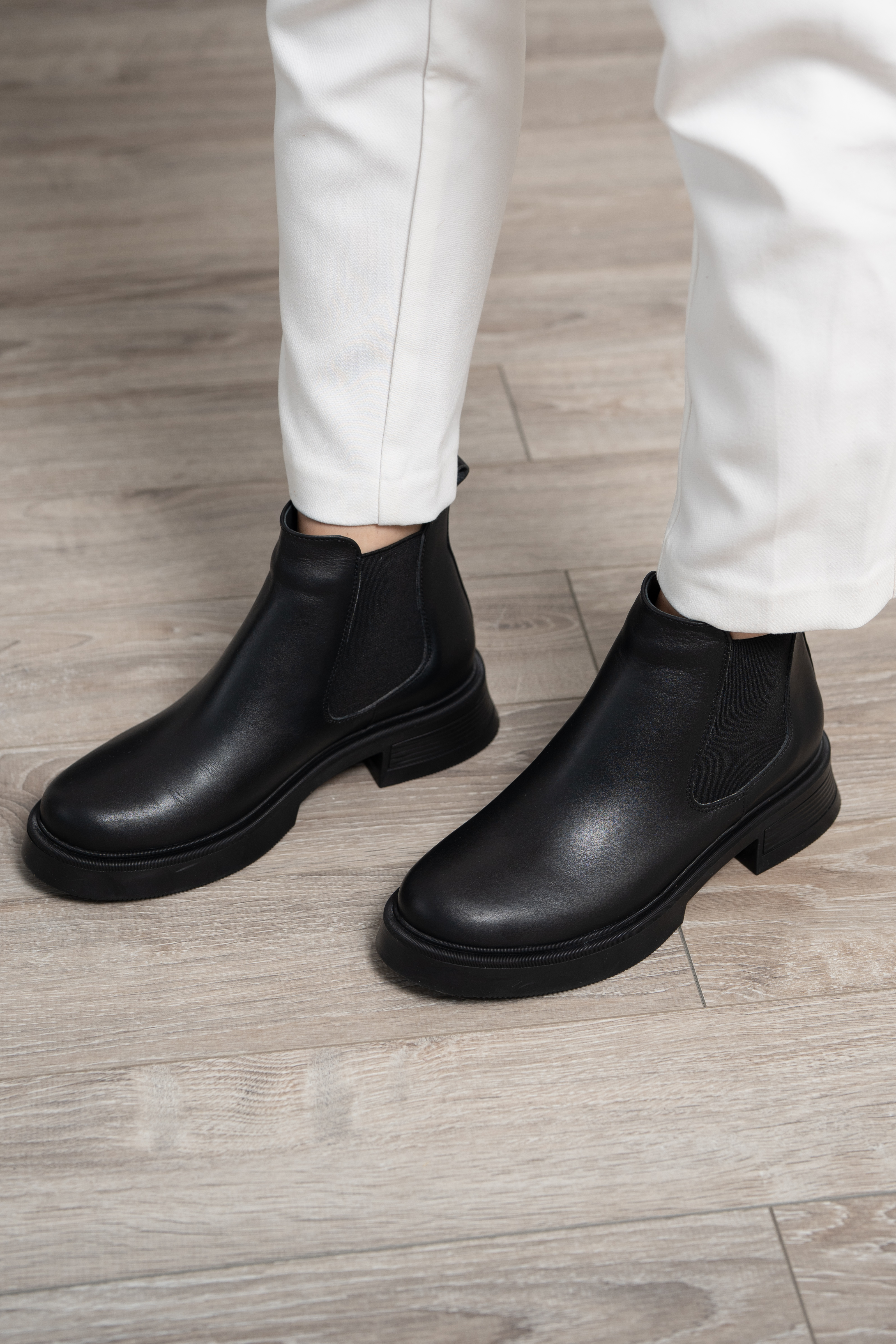 Ghete dama, Glemis, piele naturala - Cod: JD-cloe-1280, Culoare: Negru Box, Marime: 38 (24.8 cm)