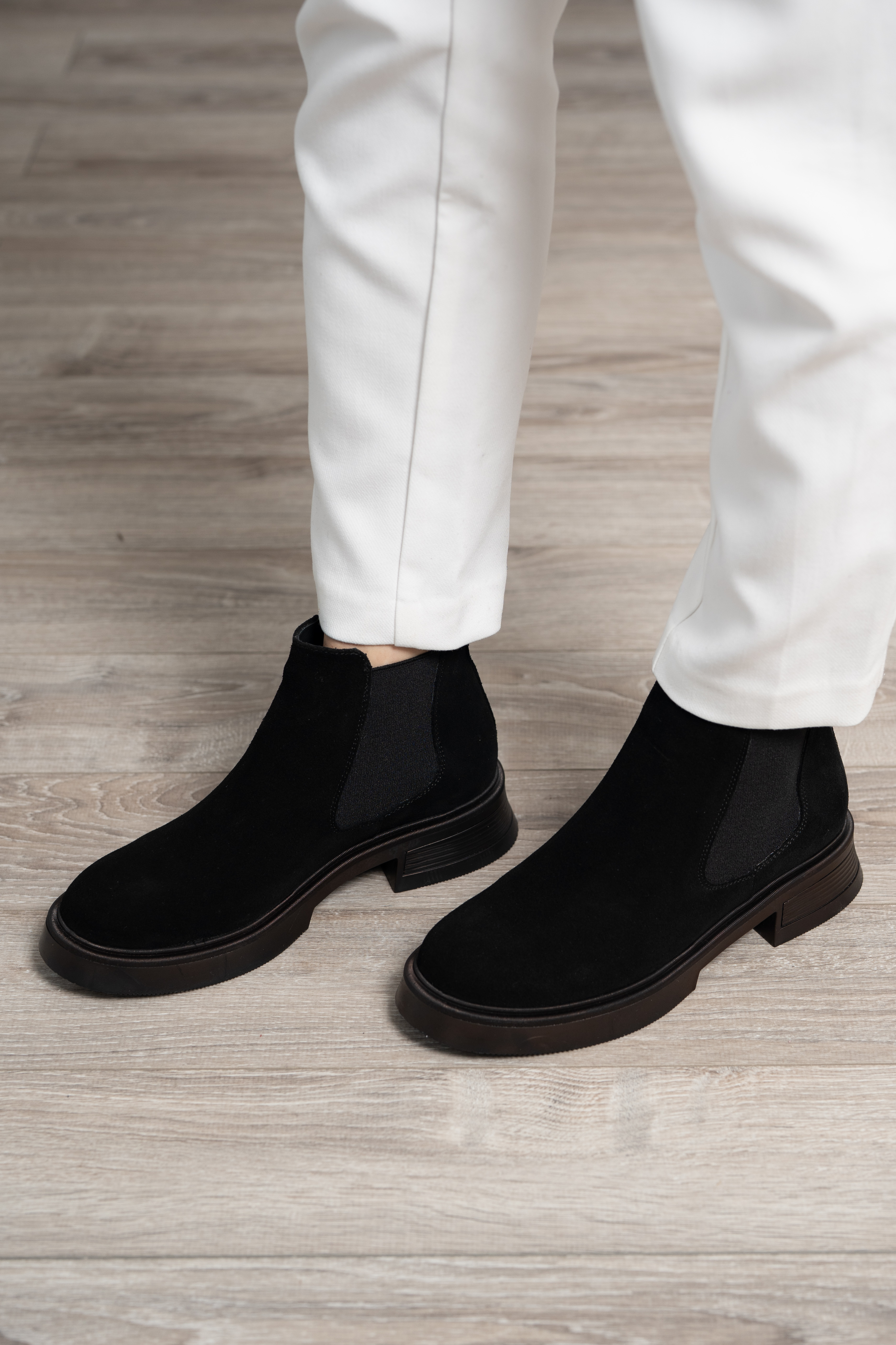 Ghete dama, Glemis, piele naturala - Cod: JD-cloe-1280, Culoare: Negru Velur, Marime: 38 (24.8 cm)