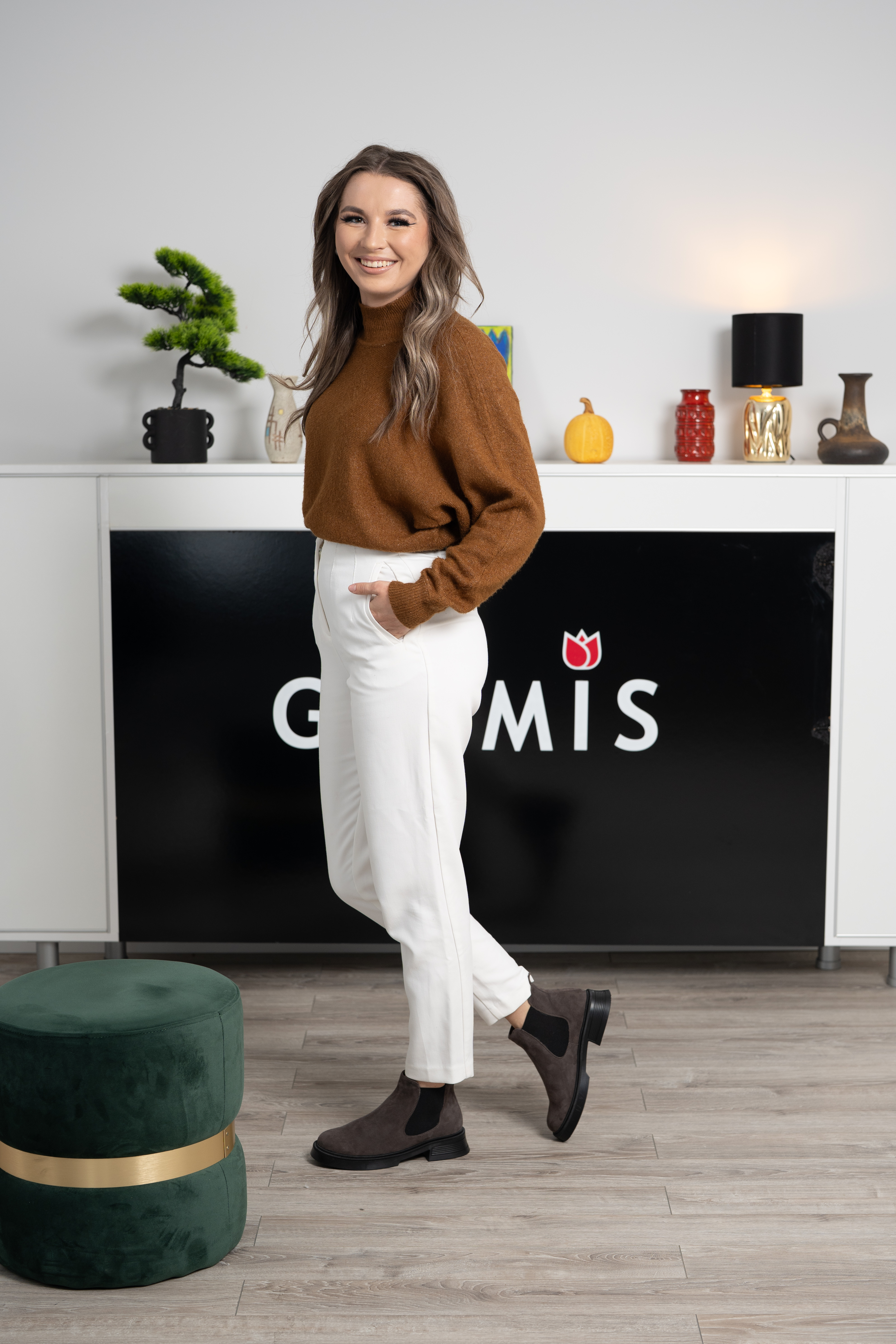 Ghete dama, Glemis, piele naturala - Cod: JD-cloe-1280, Culoare: Taupe Camoscio, Marime: 38 (24.8 cm)