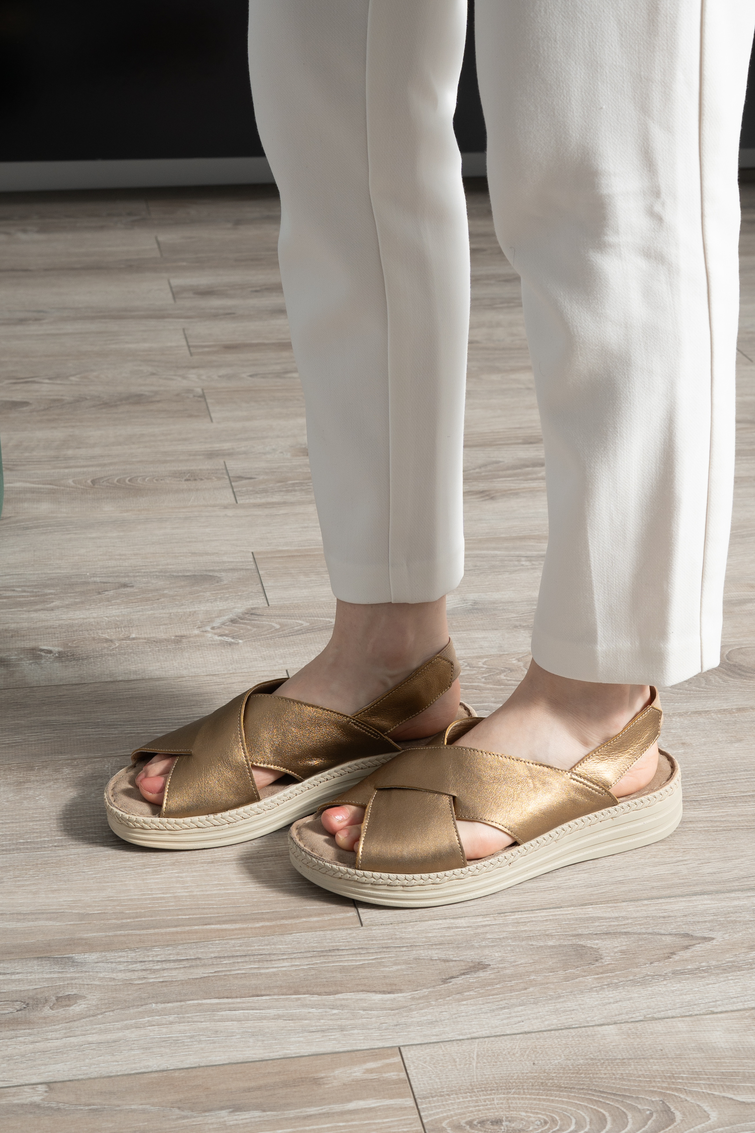 Sandale dama confort, Glemis, piele naturala - Model: Serina, Culoare: Aramiu, Marime: 38 (24.5 cm)