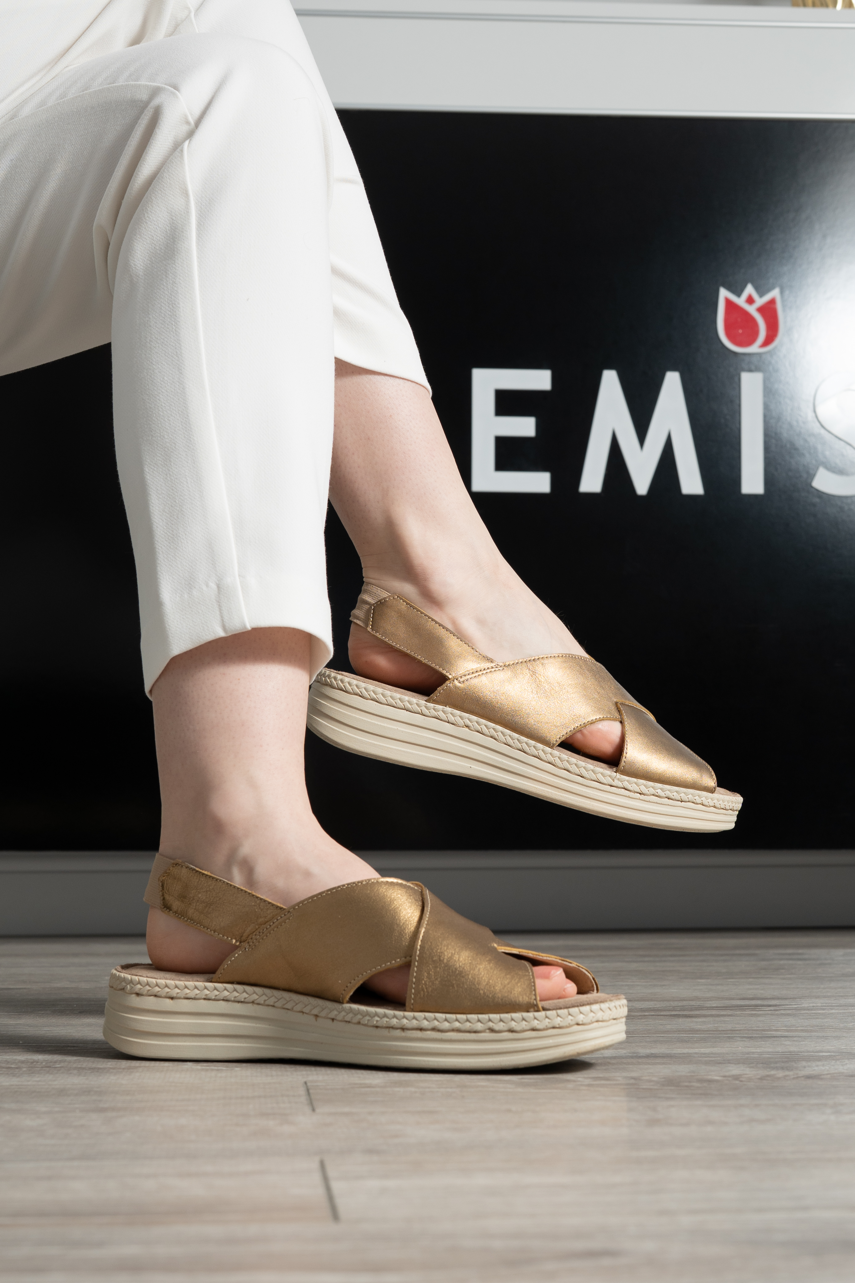 Sandale dama confort, Glemis, piele naturala - Model: Serina, Culoare: Aramiu, Marime: 38 (24.5 cm)