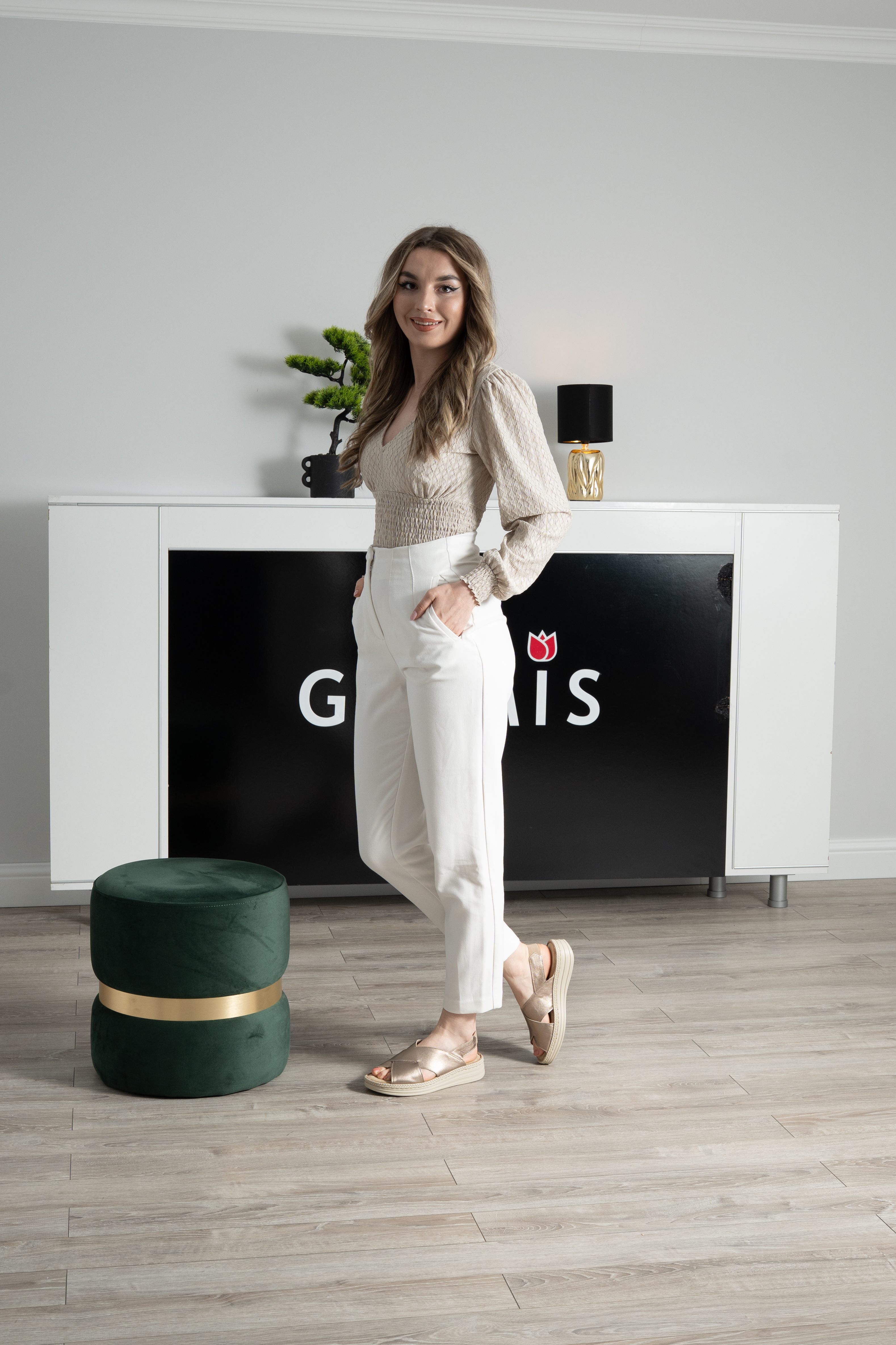 Sandale dama confort, Glemis, piele naturala - Model: Serina, Culoare: Auriu roscat, Marime: 38 (24.5 cm)