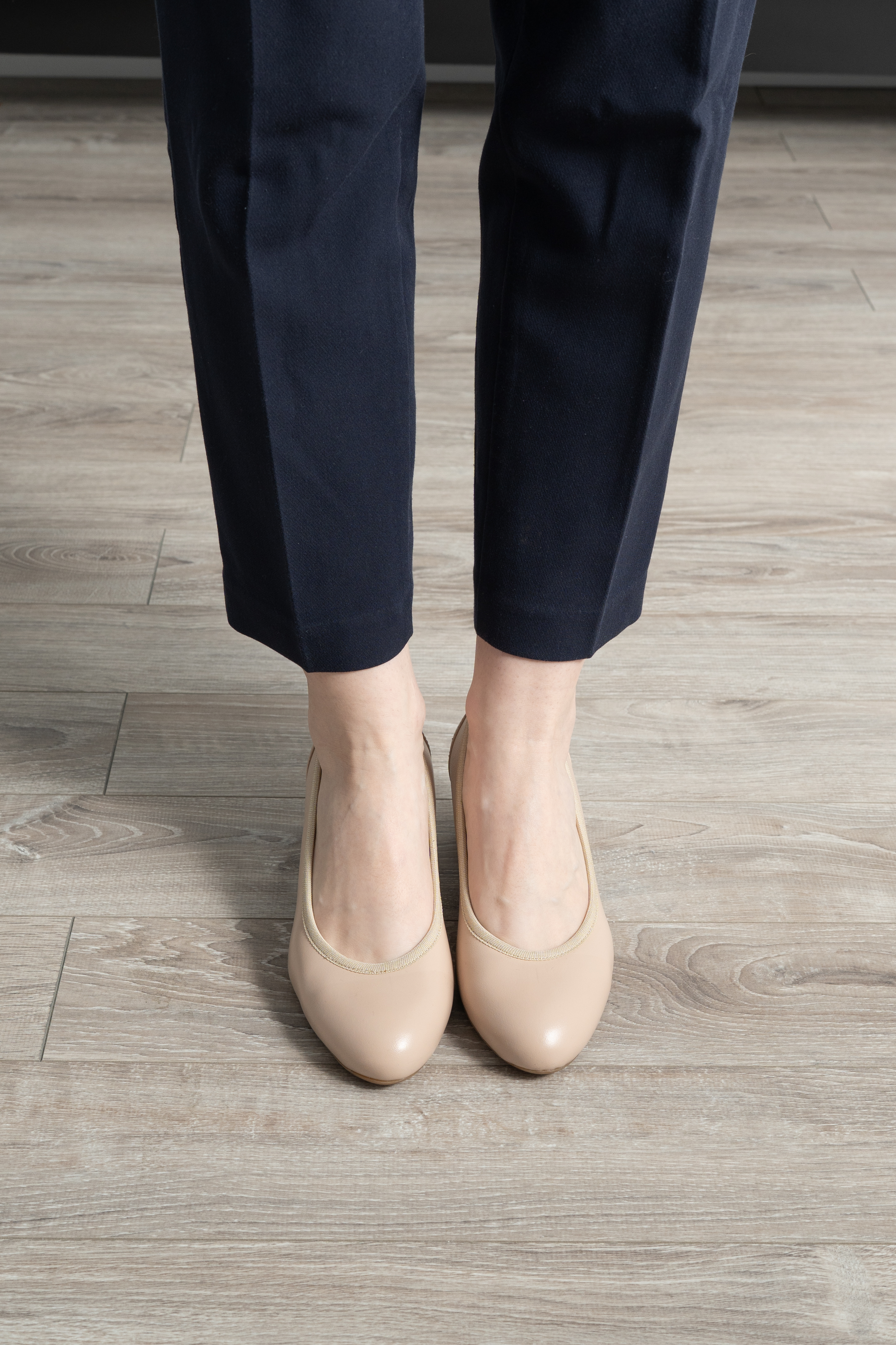 Pantofi dama eleganti, Glemis, piele naturala - Model: Siena, Culoare: Nude box, Marime: 35 (23 cm)