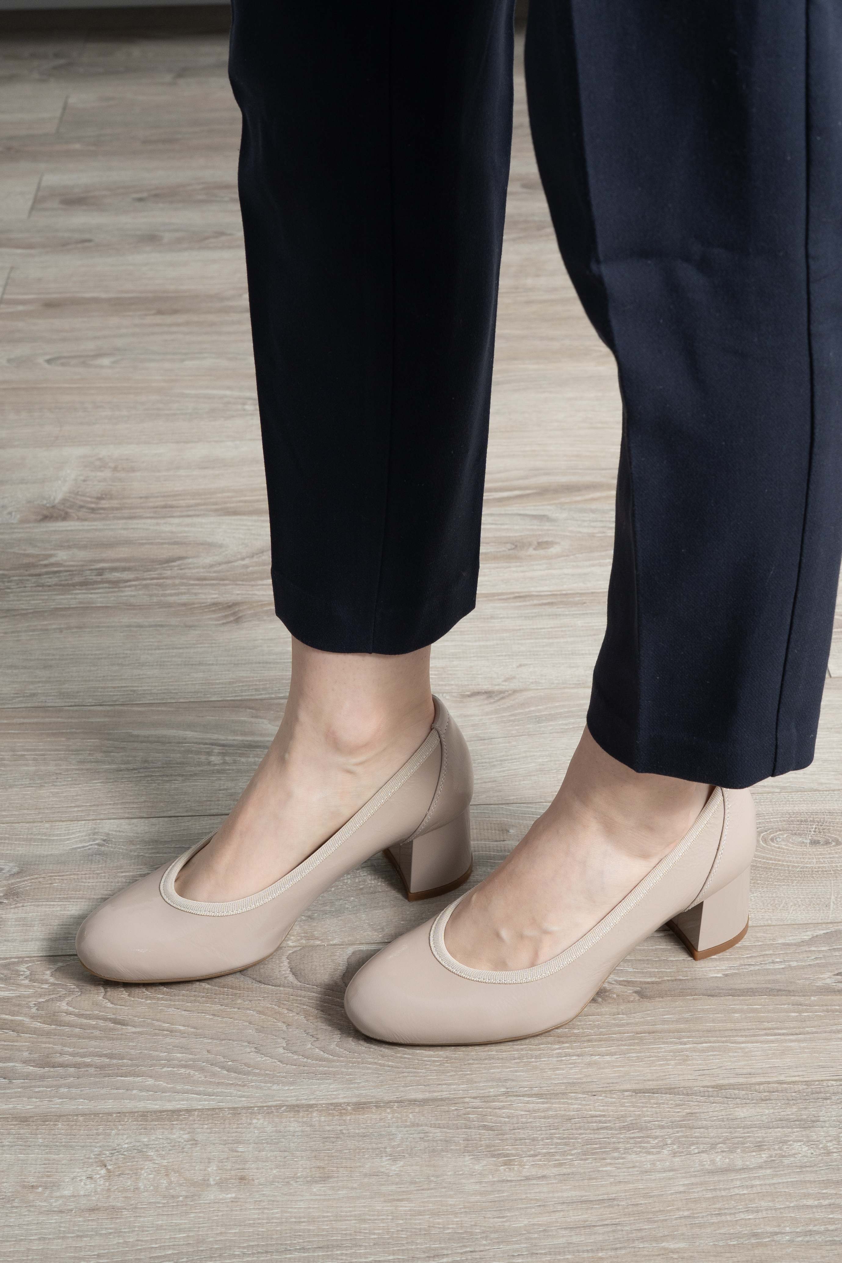 Pantofi dama eleganti, Glemis, piele naturala - Model: Siena, Culoare: Nude naplac, Marime: 38 (25 cm)
