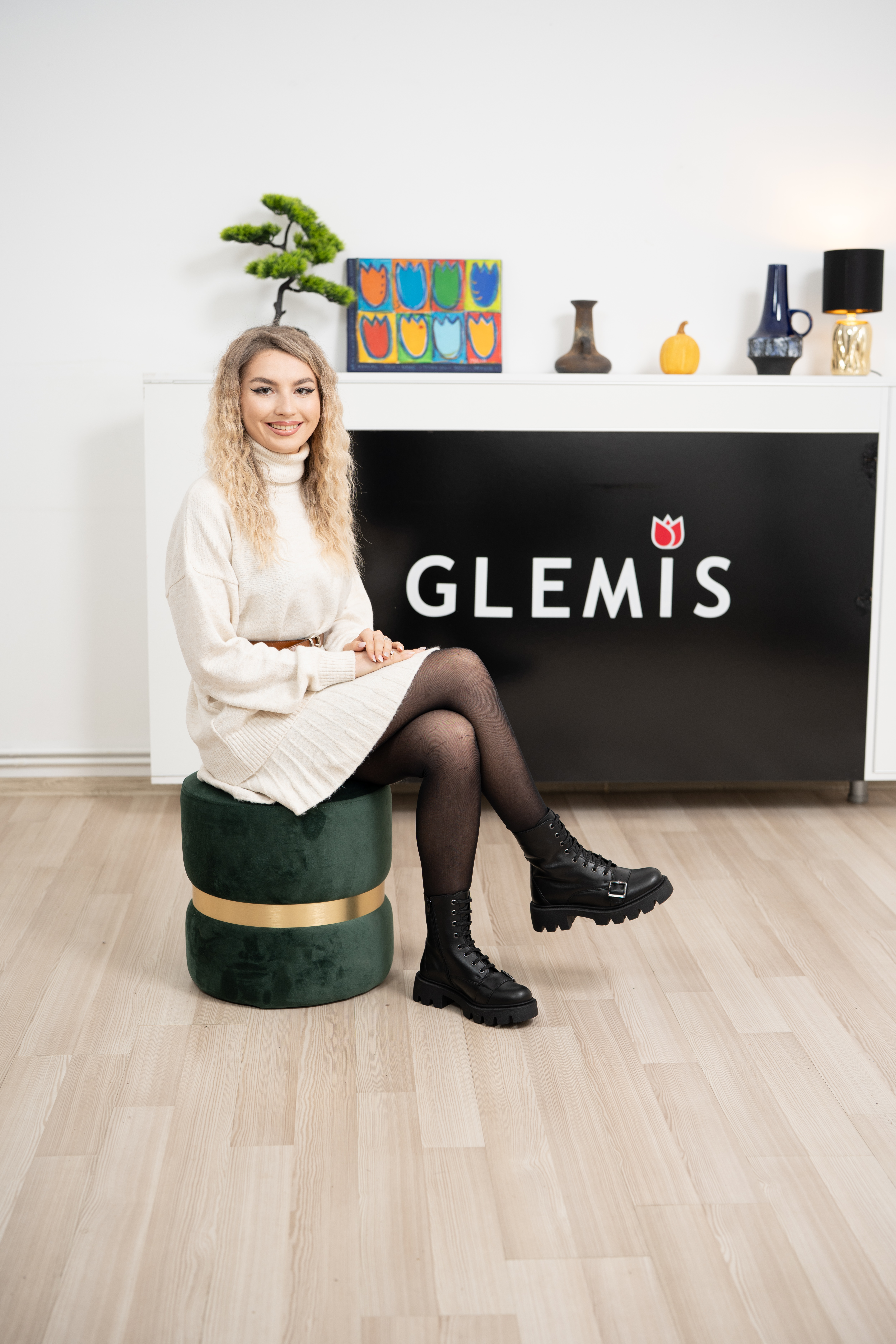 Ghete dama, Glemis, piele naturala - Cod: NE-360, Culoare: Negru Box, Marime: 38 (24.7 cm)