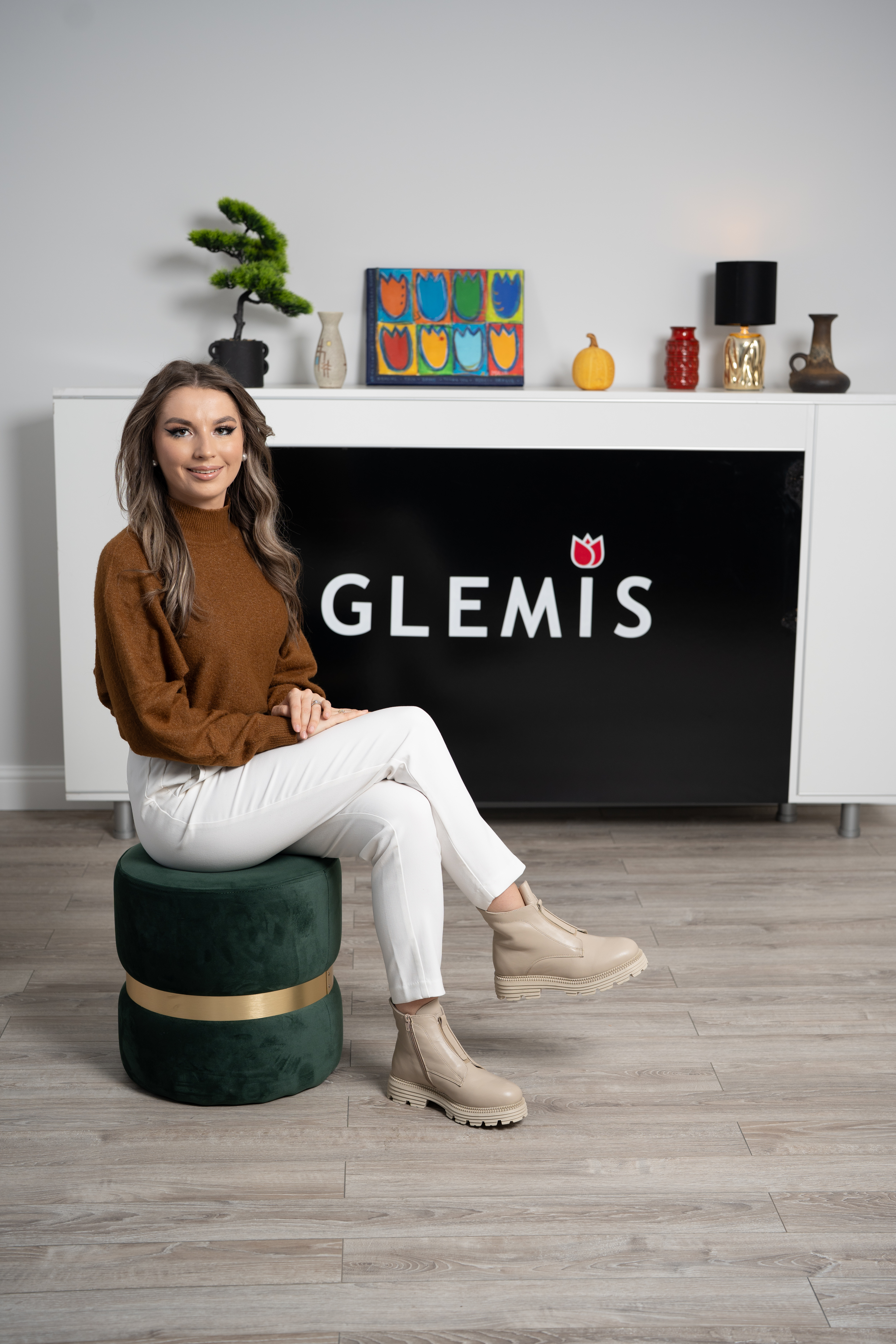 Ghete dama, Glemis, piele naturala - Cod: NE-423, Culoare: Bej Box, Marime: 38 (25.2 cm)