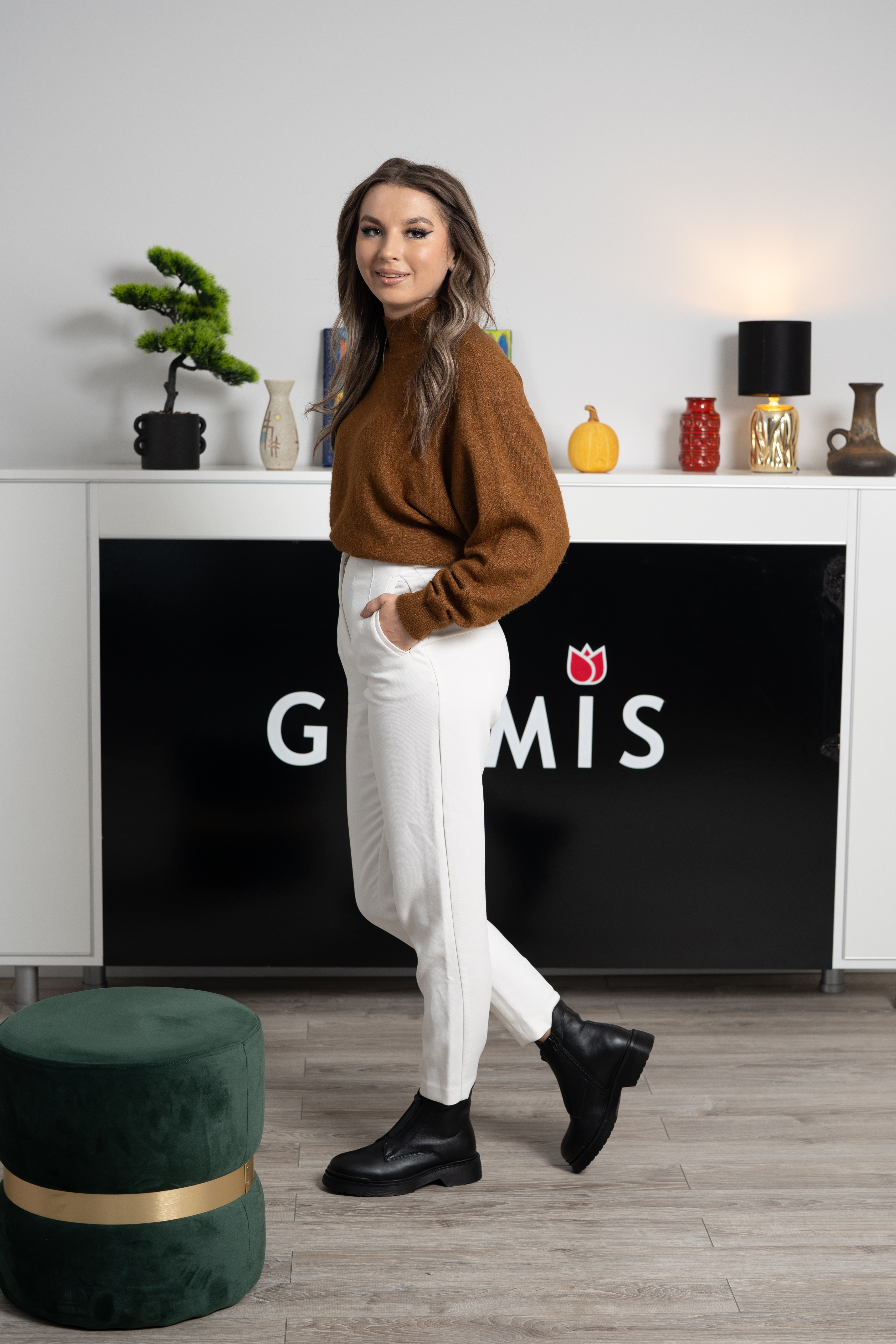 Ghete dama, Glemis, piele naturala - Cod: NE-423, Culoare: Negru Box, Marime: 38 (25.2 cm)