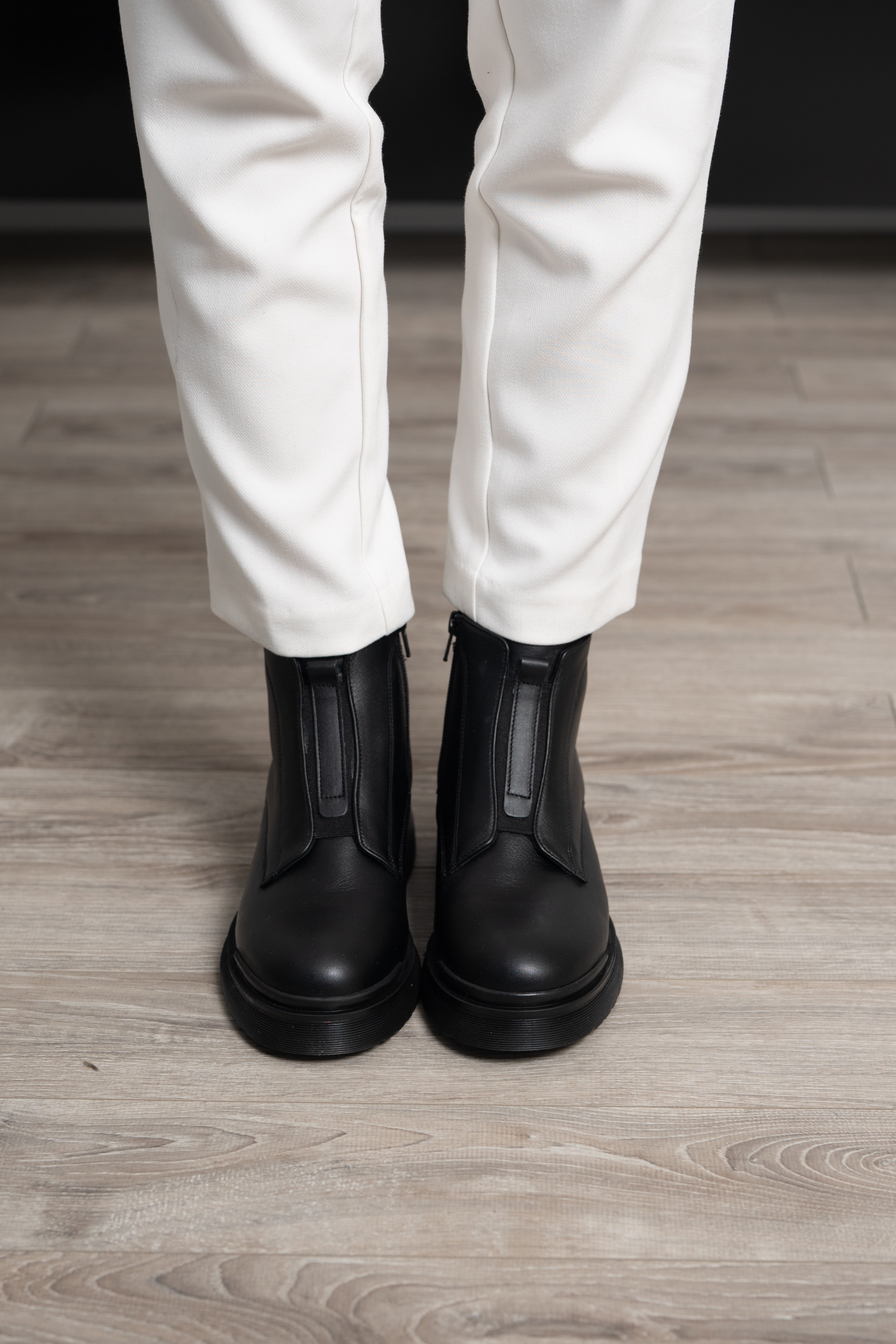 Ghete dama, Glemis, piele naturala - Cod: NE-423, Culoare: Negru Box, Marime: 38 (25.2 cm)