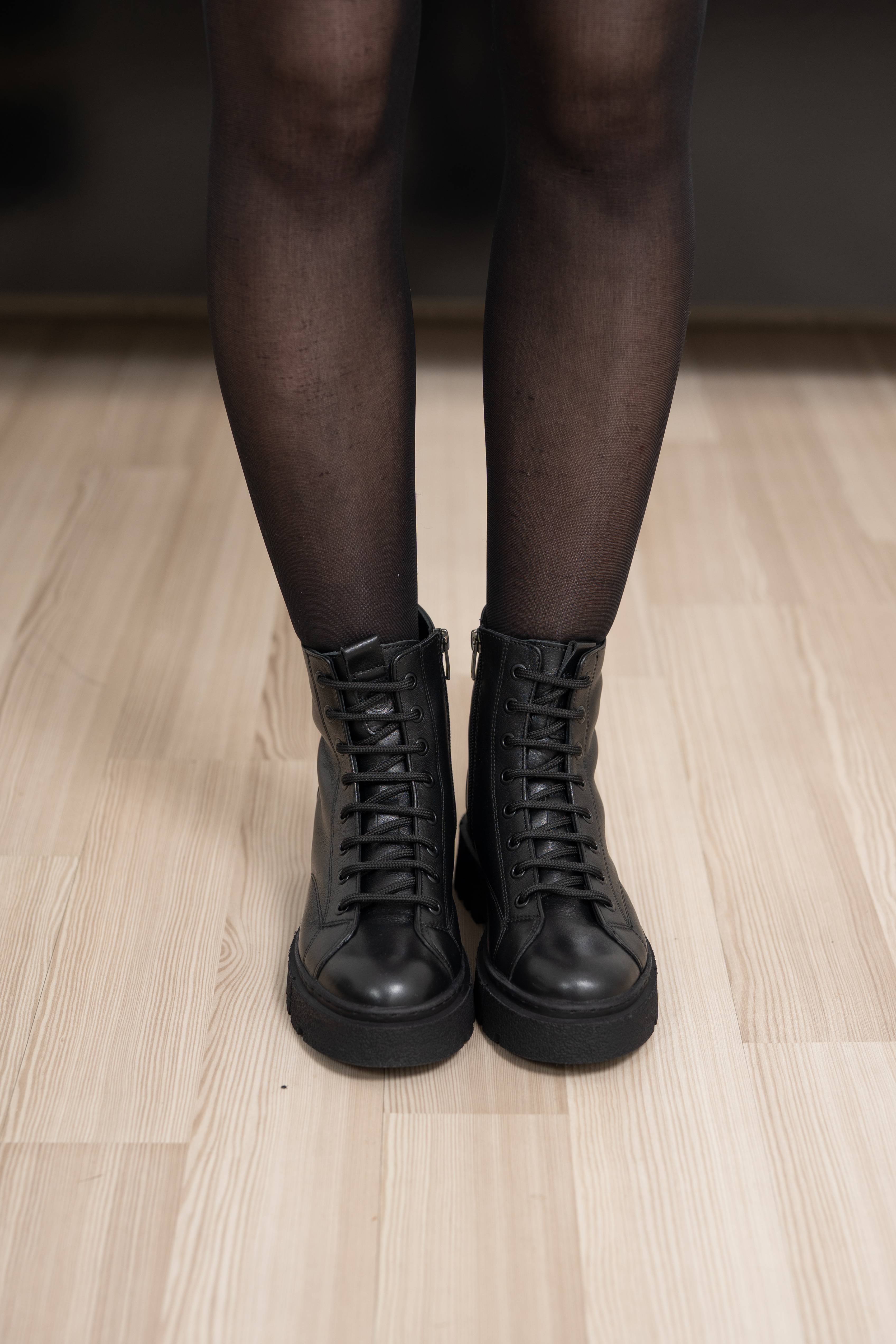 Ghete dama, Glemis, piele naturala - Cod: NE-428, Culoare: Negru Box, Marime: 38 (25 cm)