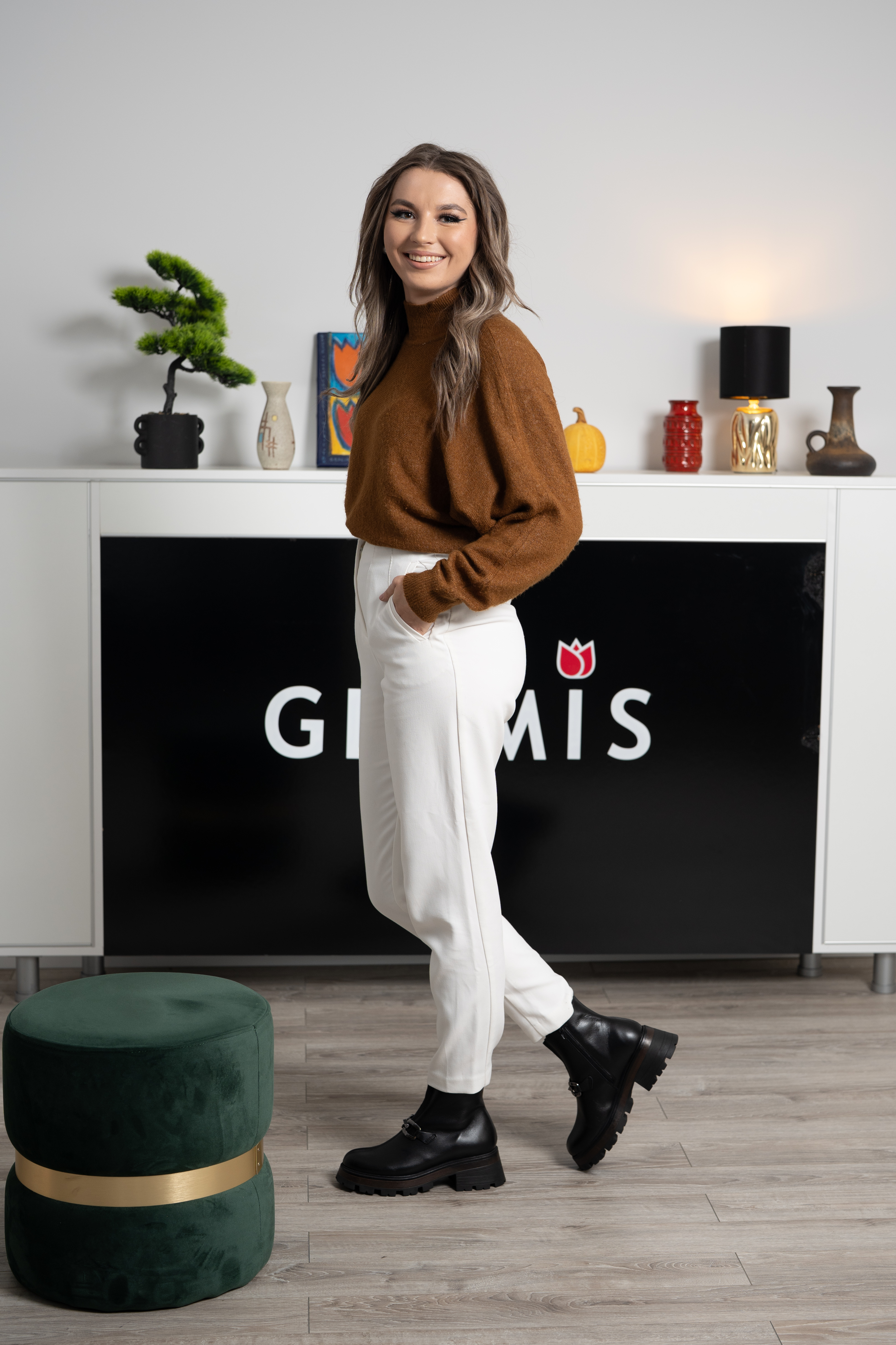 Ghete dama, Glemis, piele naturala - Cod: NE-429, Culoare: Negru Box, Marime: 38 (25.3 cm)