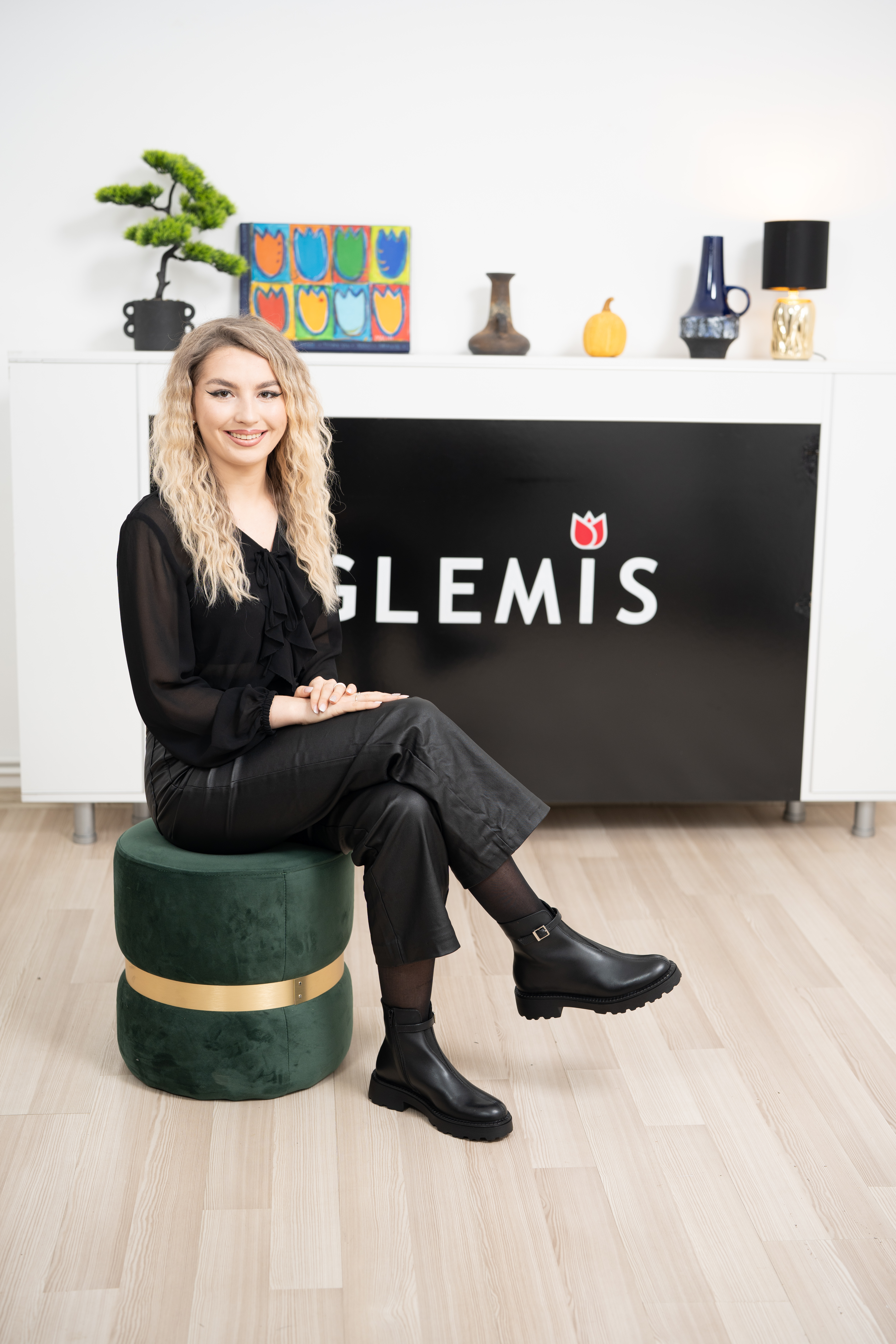 Ghete dama, Glemis, piele naturala - Cod: NE-430, Culoare: Negru Box, Marime: 38 (25.3 cm)