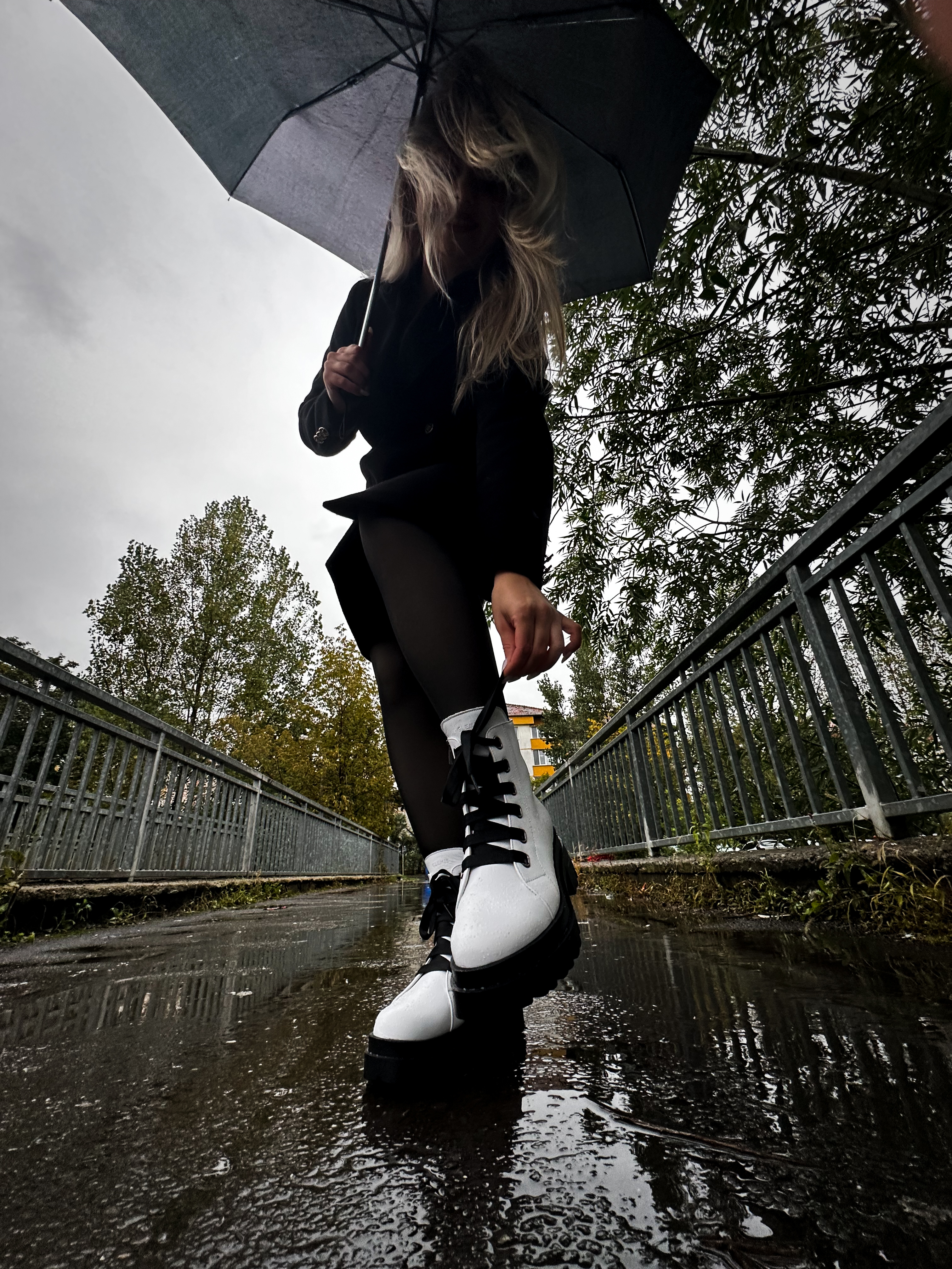 Bocanci dama, Glemis, piele naturala - Cod: PS-995, Culoare: Alb, Marime: 40