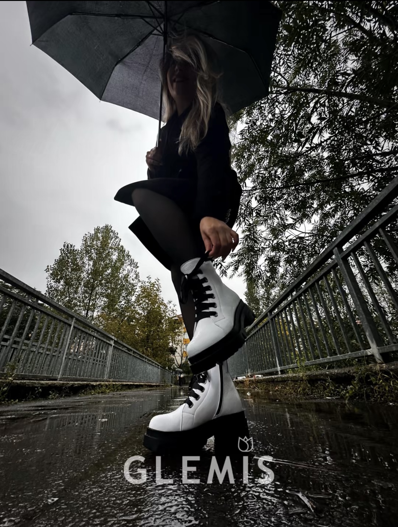 Bocanci dama, Glemis, piele naturala - Cod: PS-995, Culoare: Alb, Marime: 40