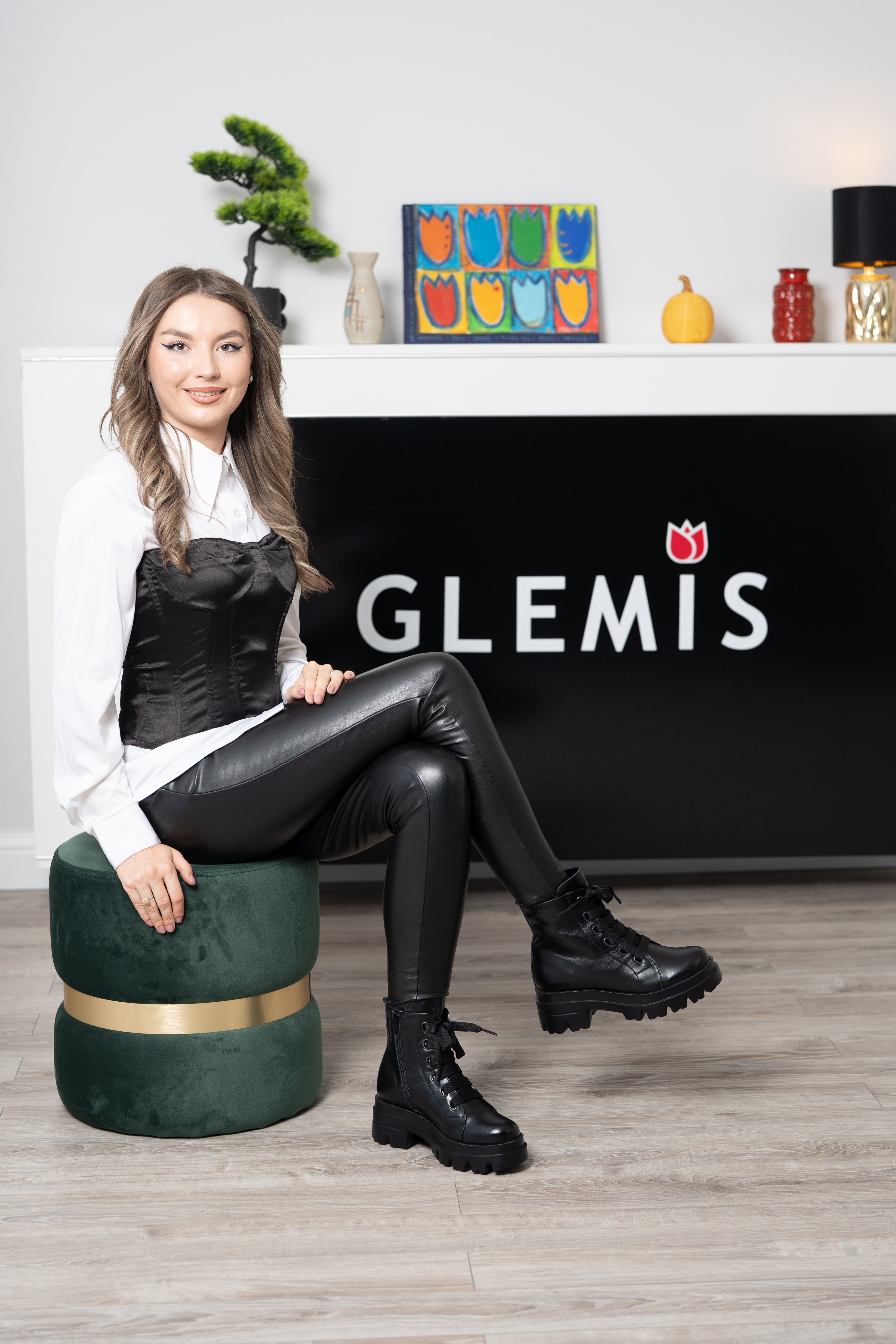 Bocanci dama, Glemis, piele naturala - Cod: PS-995, Culoare: Negru, Marime: 38