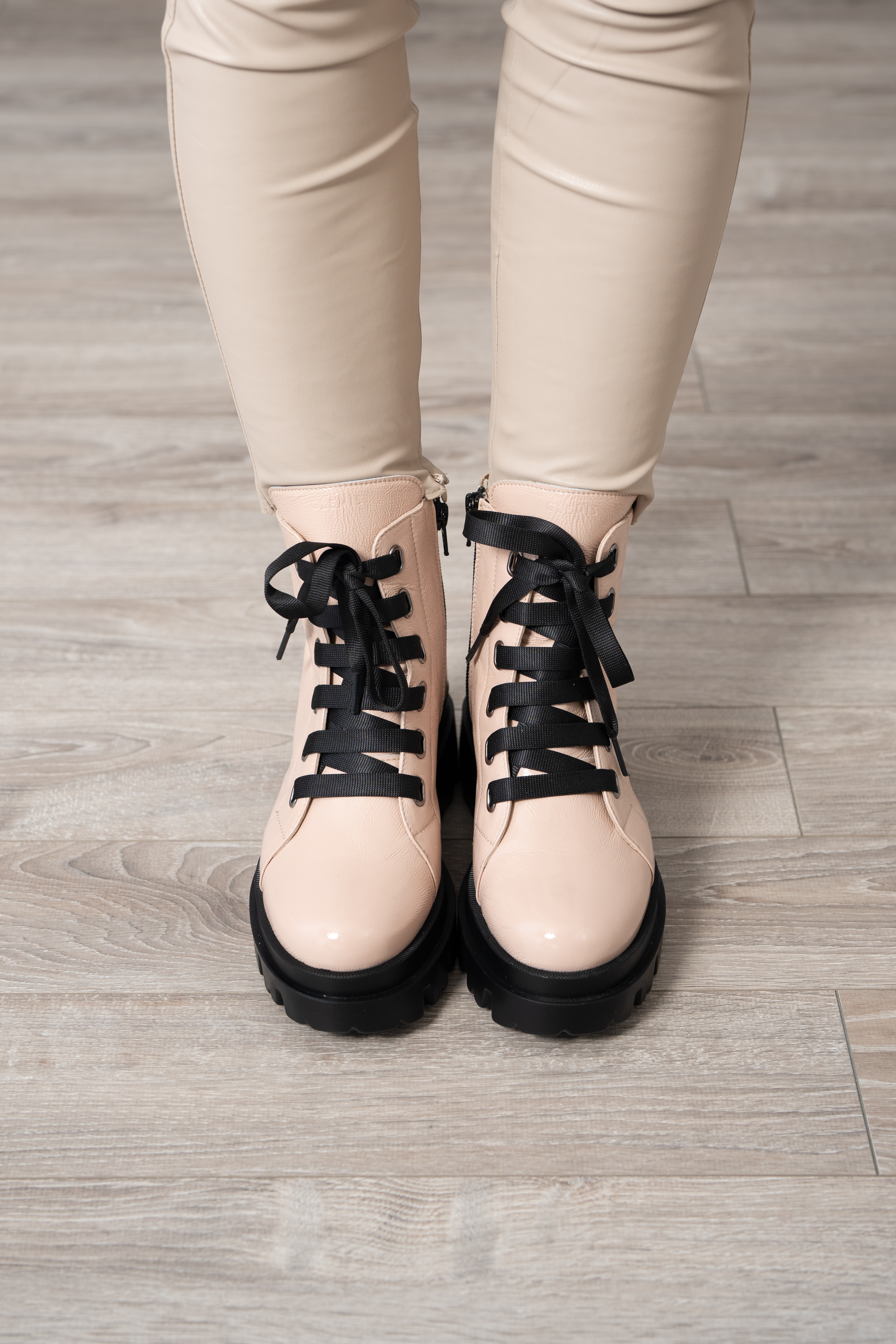 Bocanci dama, Glemis, piele naturala - Cod: PS-995, Culoare: Nude, Marime: 38