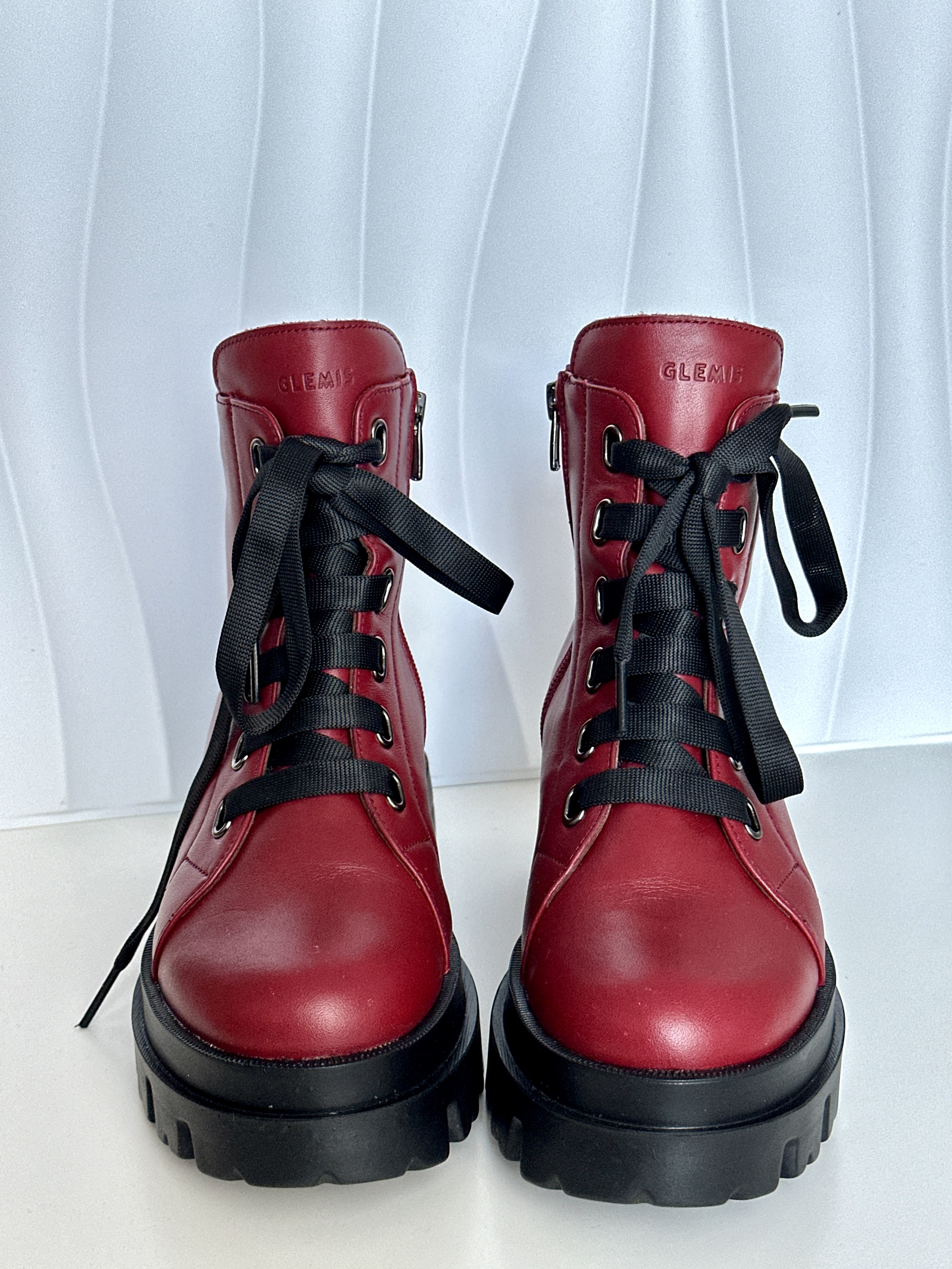 Bocanci dama, Glemis, piele naturala - Cod: PS-995, Culoare: Visiniu, Marime: 38