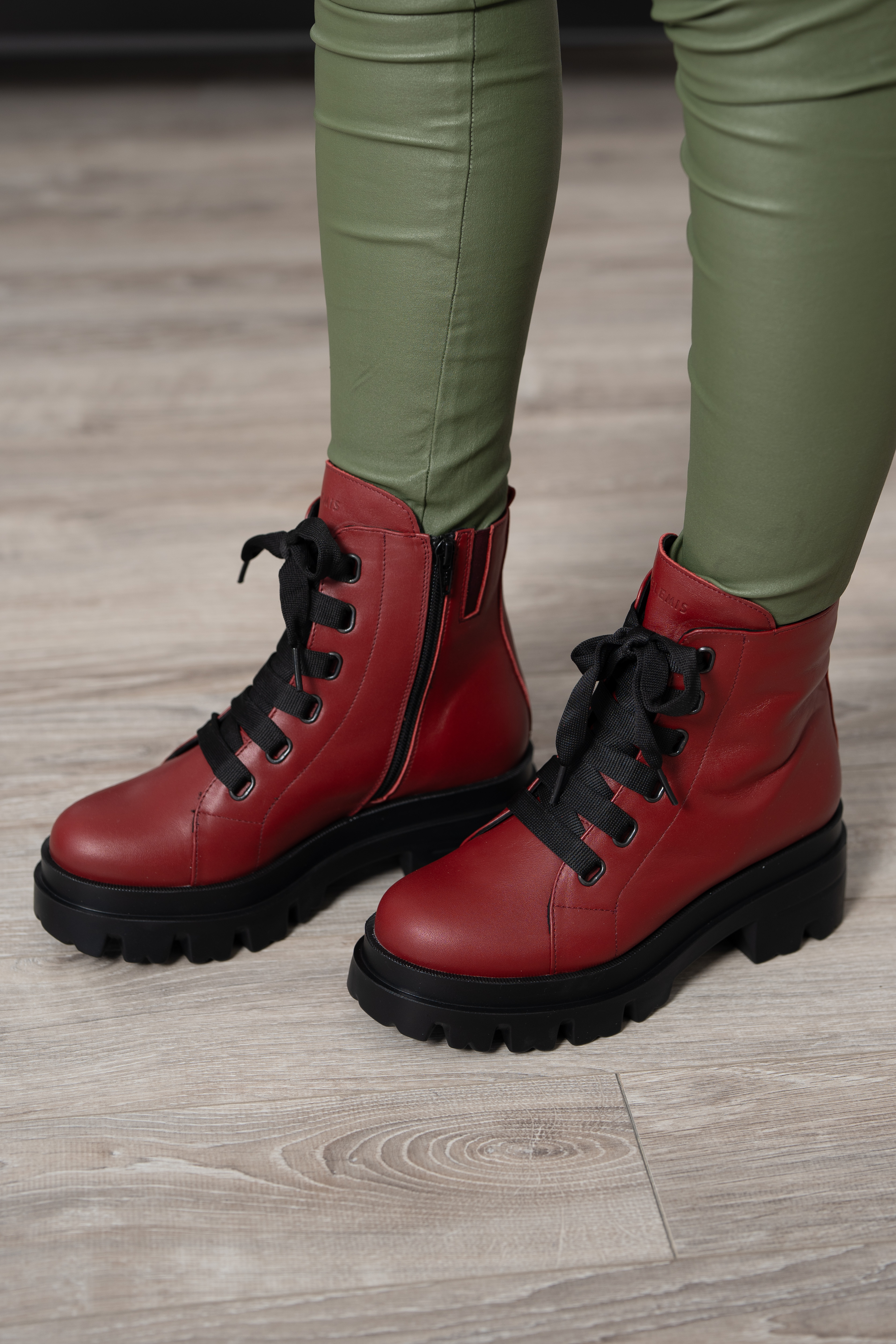 Bocanci dama, Glemis, piele naturala - Cod: PS-995, Culoare: Visiniu, Marime: 38