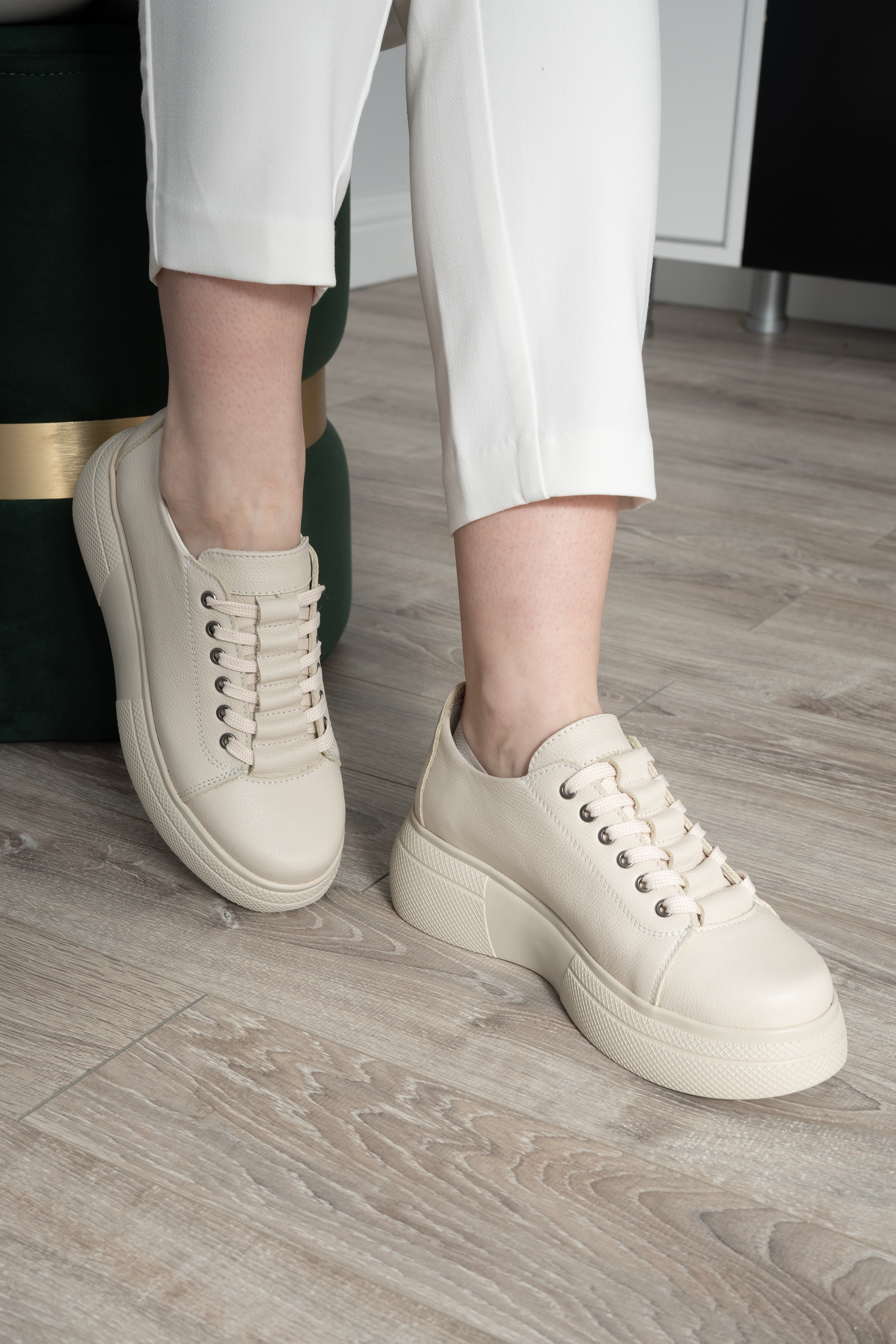 Pantofi dama premium, Glemis, piele naturala - Cod: PS-asti-1065, Culoare: Bej Bizon, Marime: 38 (24.9 cm)