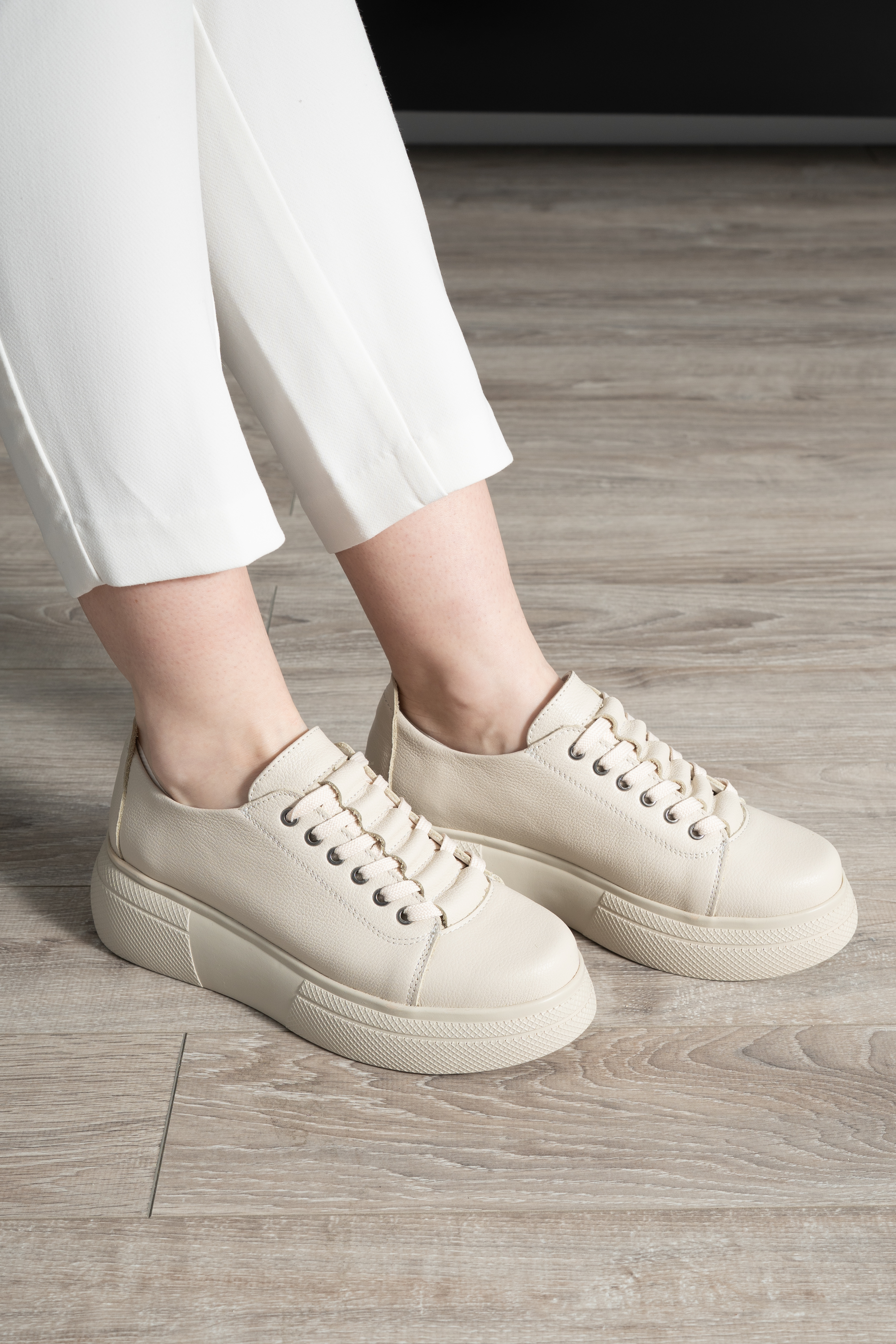 Pantofi dama premium, Glemis, piele naturala - Cod: PS-asti-1065, Culoare: Bej Bizon, Marime: 38 (24.9 cm)