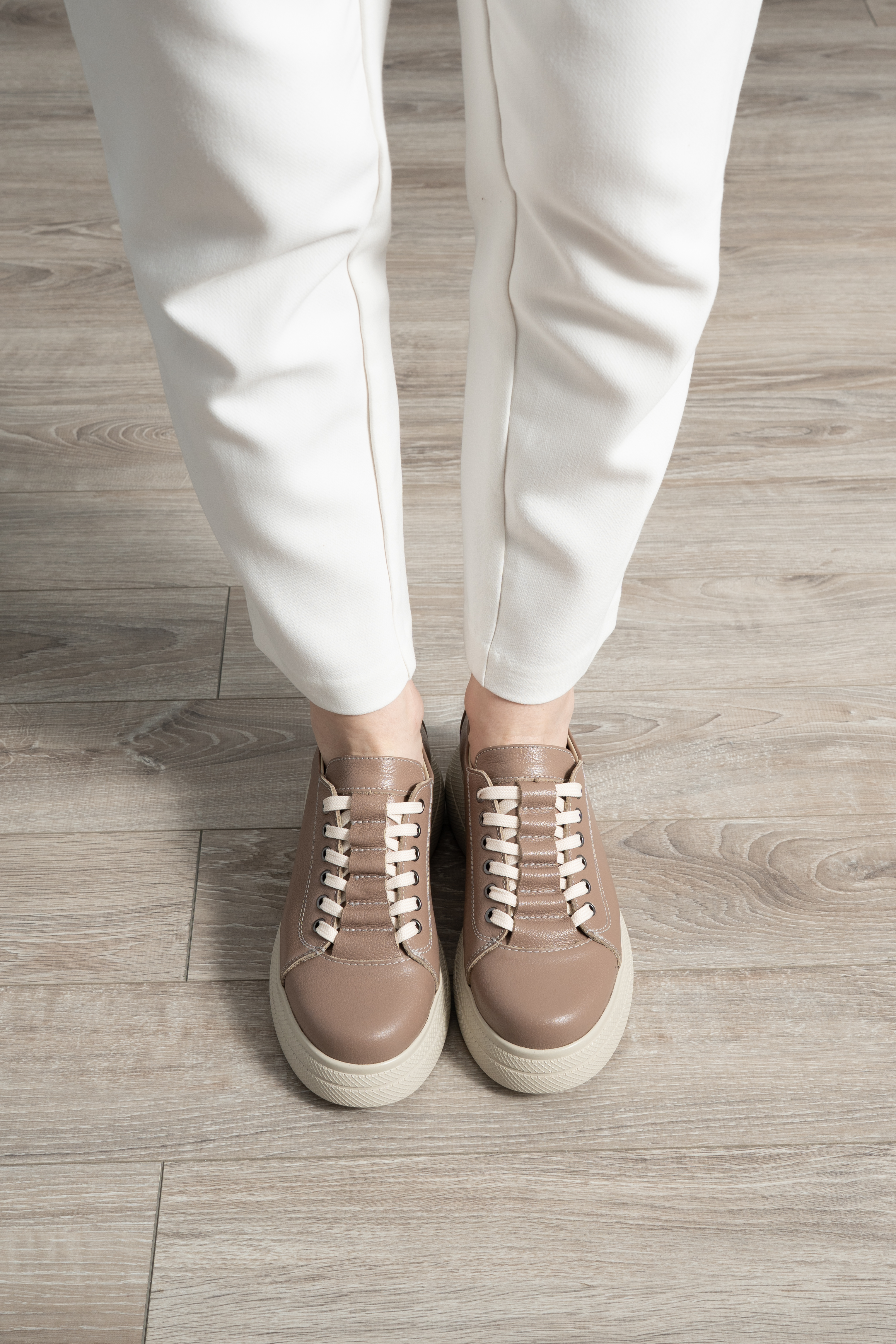 Pantofi dama premium, Glemis, piele naturala - Cod: PS-asti-1065, Culoare: Taupe Bizon, Marime: 38 (24.9 cm)