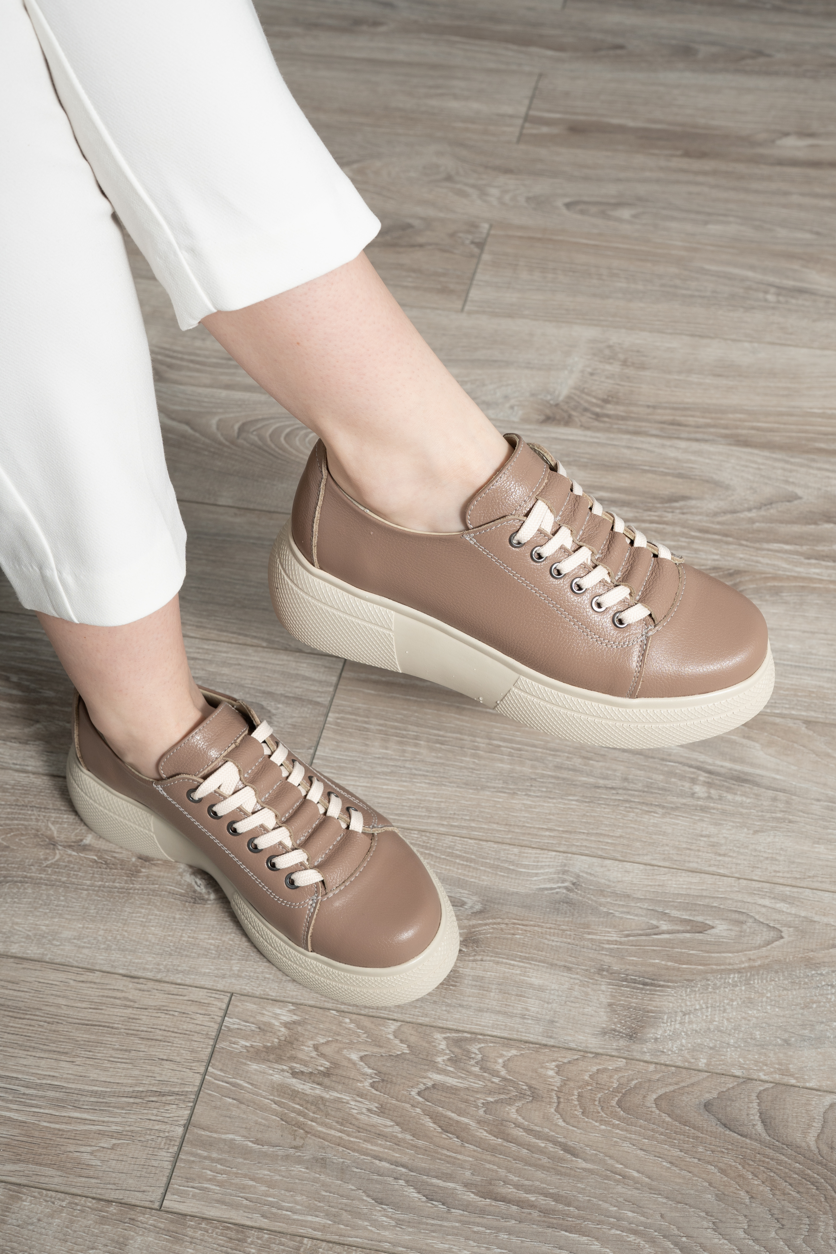 Pantofi dama premium, Glemis, piele naturala - Cod: PS-asti-1065, Culoare: Taupe Bizon, Marime: 38 (24.9 cm)