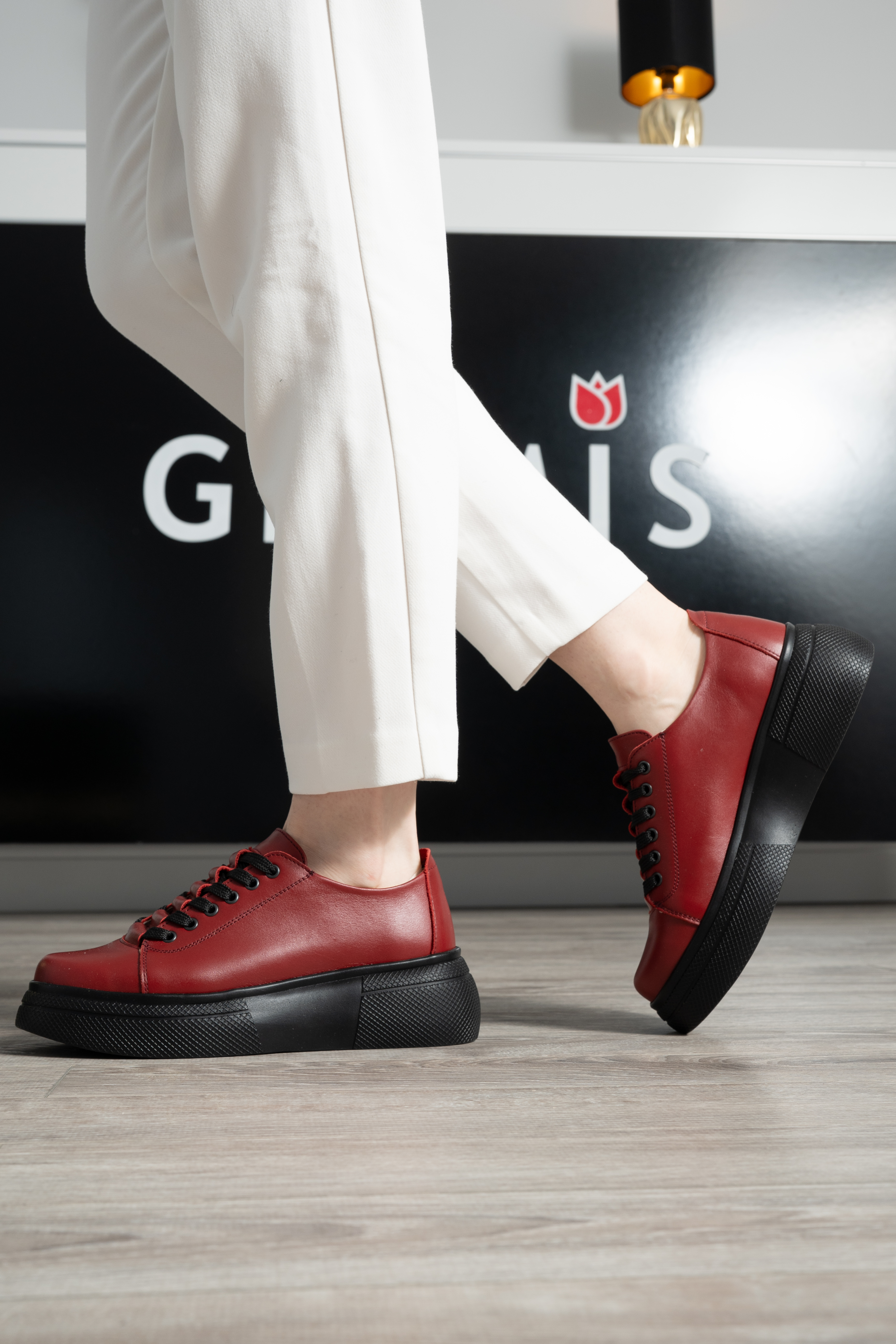 Pantofi dama premium, Glemis, piele naturala - Cod: PS-asti-1065, Culoare: Visiniu Box, Marime: 38 (24.9 cm)
