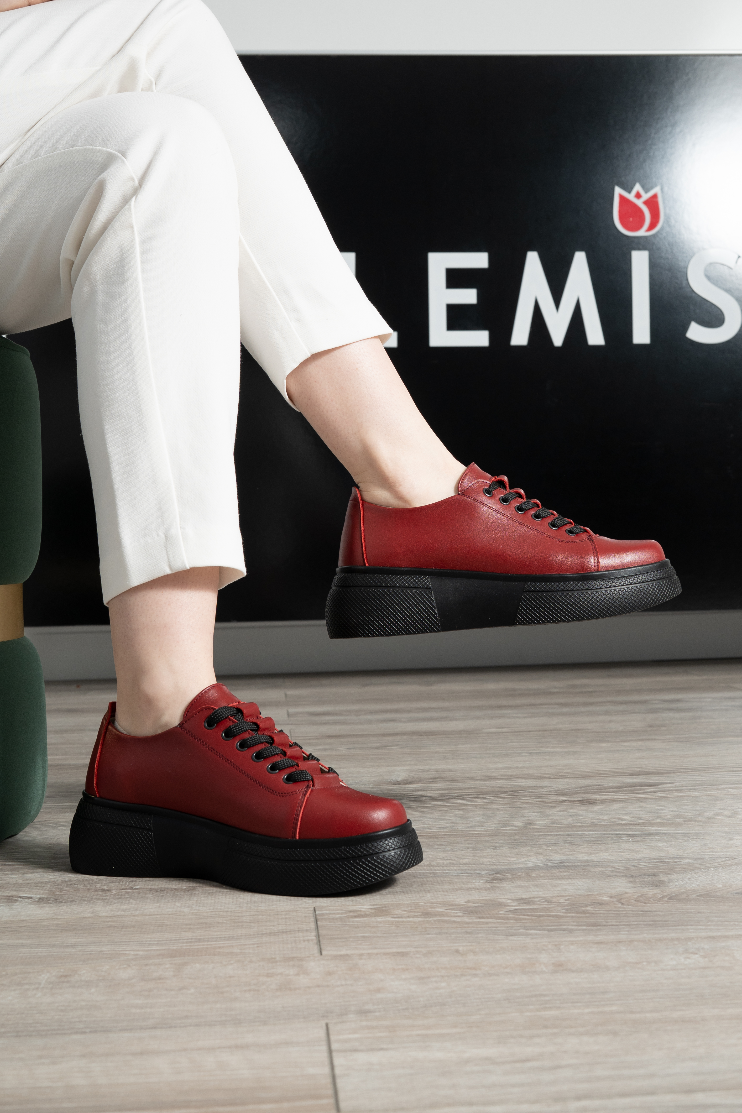 Pantofi dama premium, Glemis, piele naturala - Cod: PS-asti-1065, Culoare: Visiniu Box, Marime: 38 (24.9 cm)