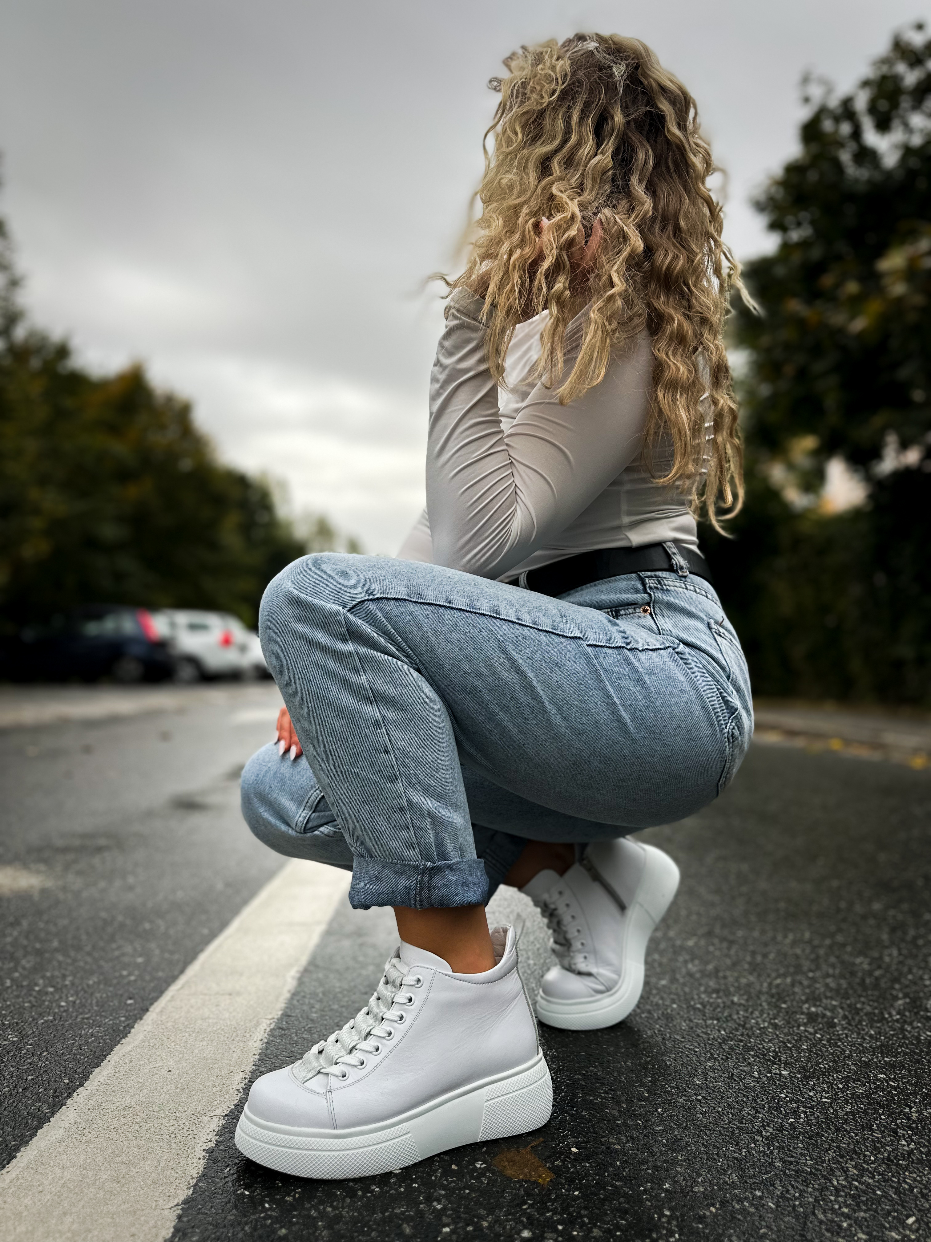 Ghete dama premium, Glemis, piele naturala - Cod: PS-asti-1135, Culoare: Alb Box, Marime: 38 (25 cm)