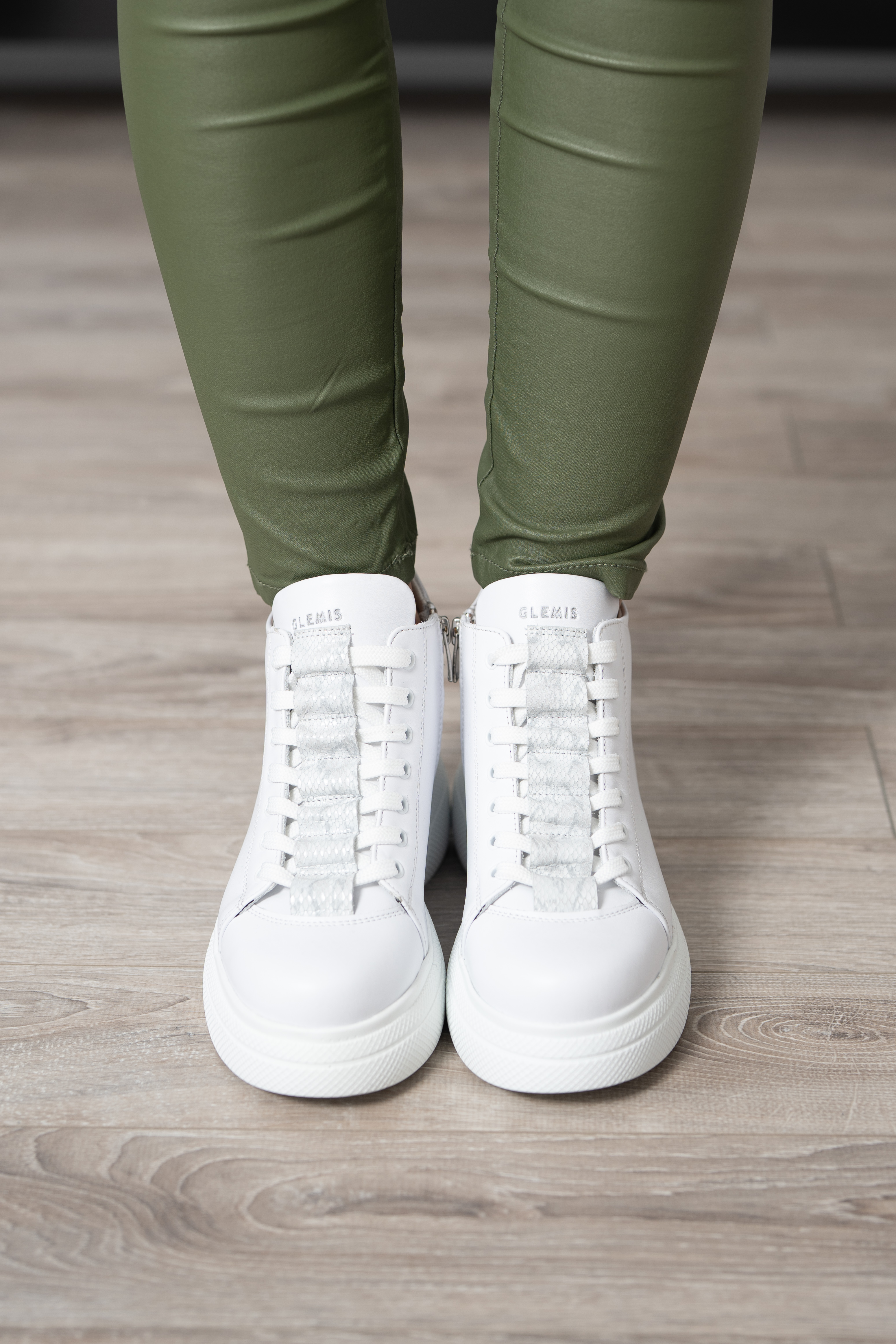 Ghete dama premium, Glemis, piele naturala - Cod: PS-asti-1135, Culoare: Alb Box, Marime: 38 (24.9 cm)