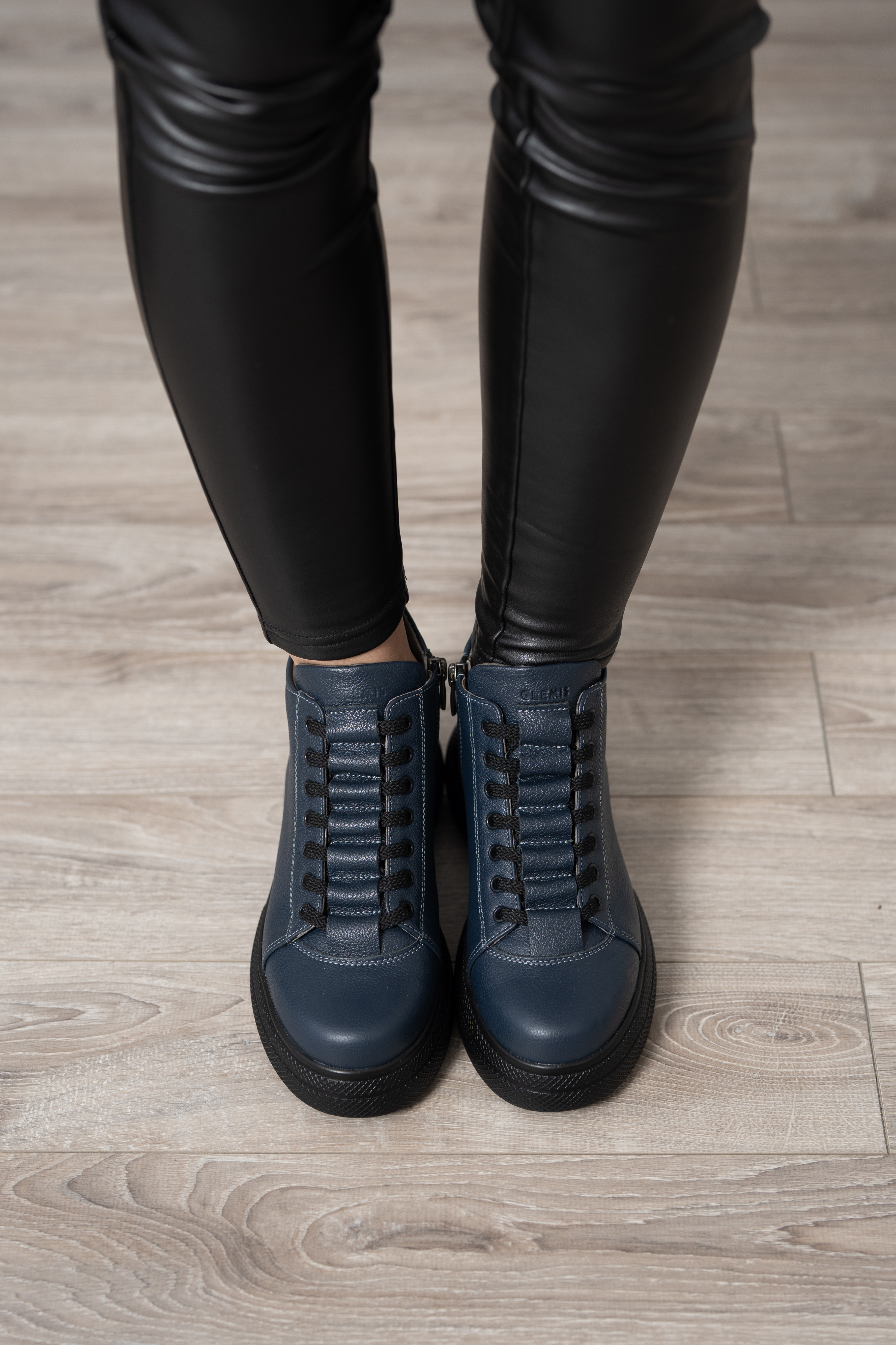 Ghete dama premium, Glemis, piele naturala - Cod: PS-asti-1135, Culoare: Blue Bizon, Marime: 38 (24.9 cm)