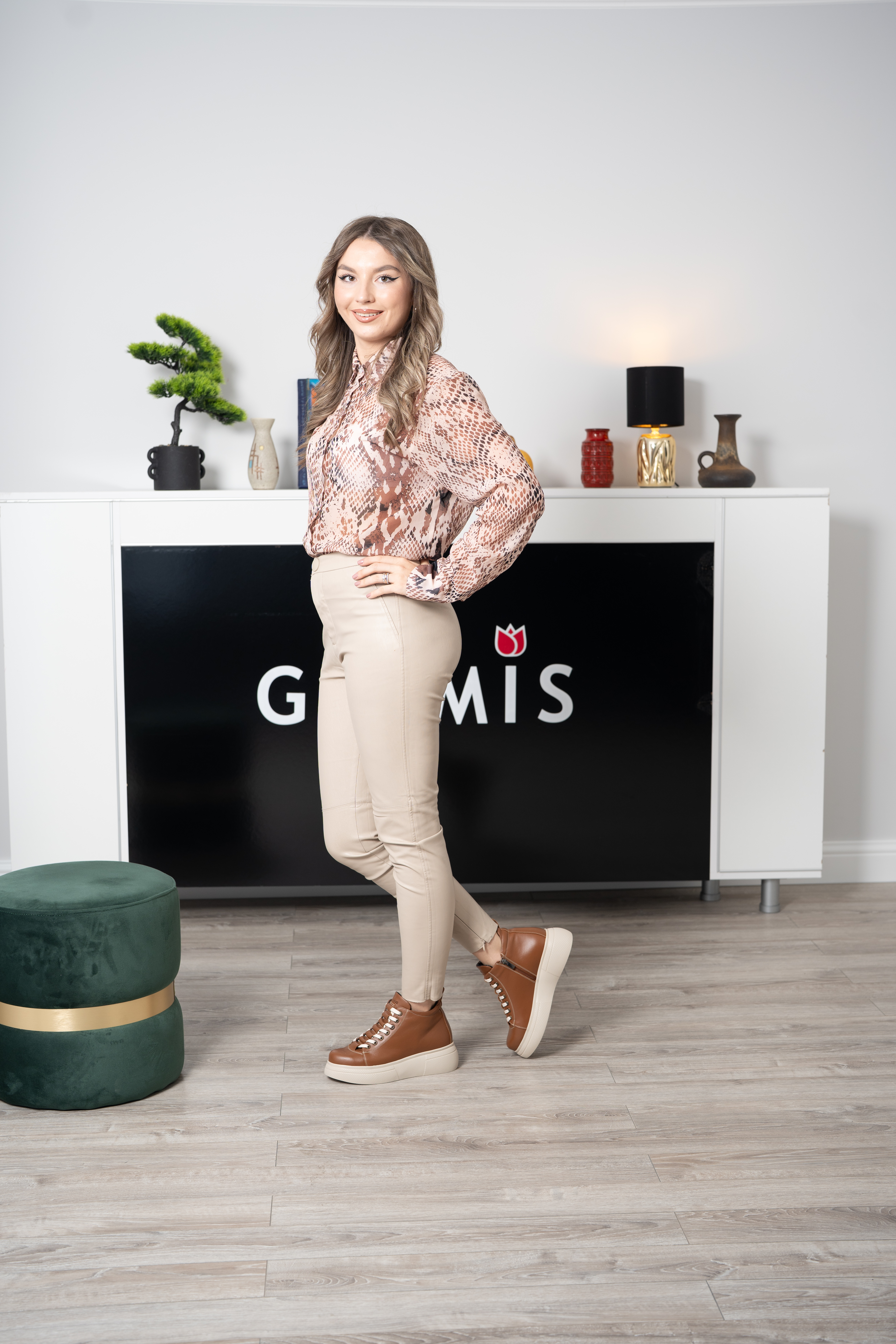 Ghete dama premium, Glemis, piele naturala - Cod: PS-asti-1135, Culoare: Maro Box, Marime: 38 (24.9 cm)