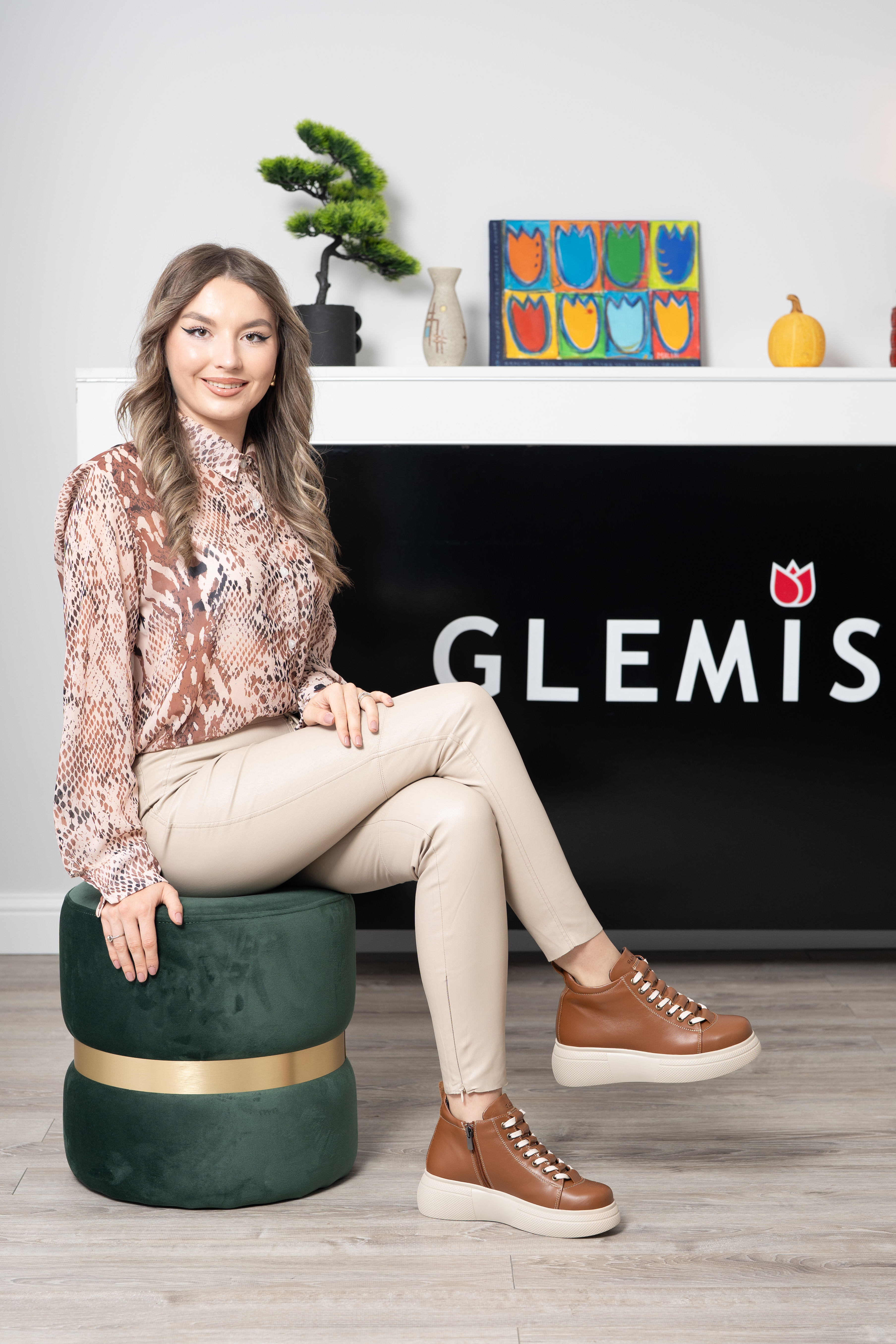 Ghete dama premium, Glemis, piele naturala - Cod: PS-asti-1135, Culoare: Maro Box, Marime: 38 (24.9 cm)