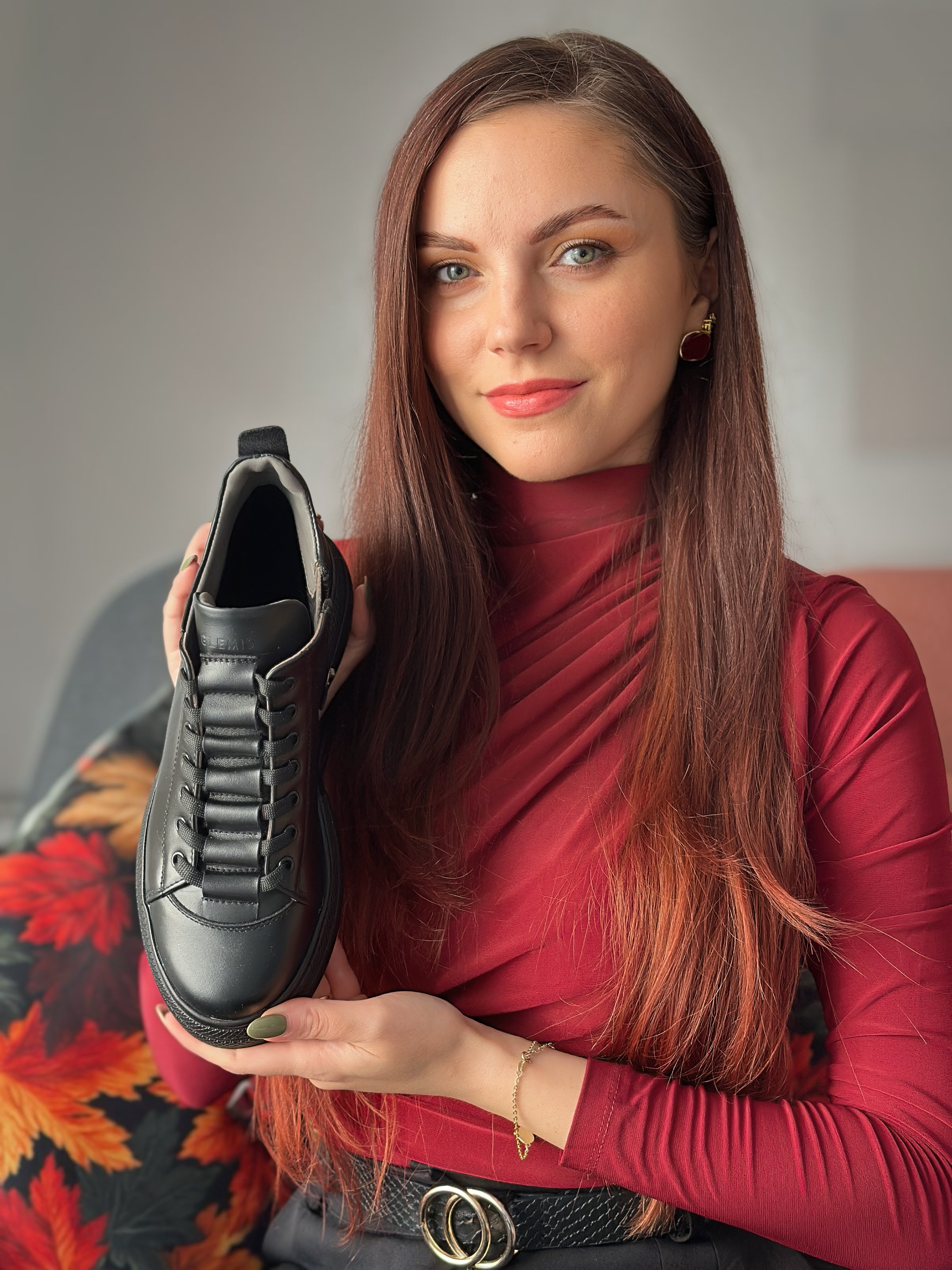 Ghete dama premium, Glemis, piele naturala - Cod: PS-asti-1135, Culoare: Negru Box, Marime: 38 (25 cm)