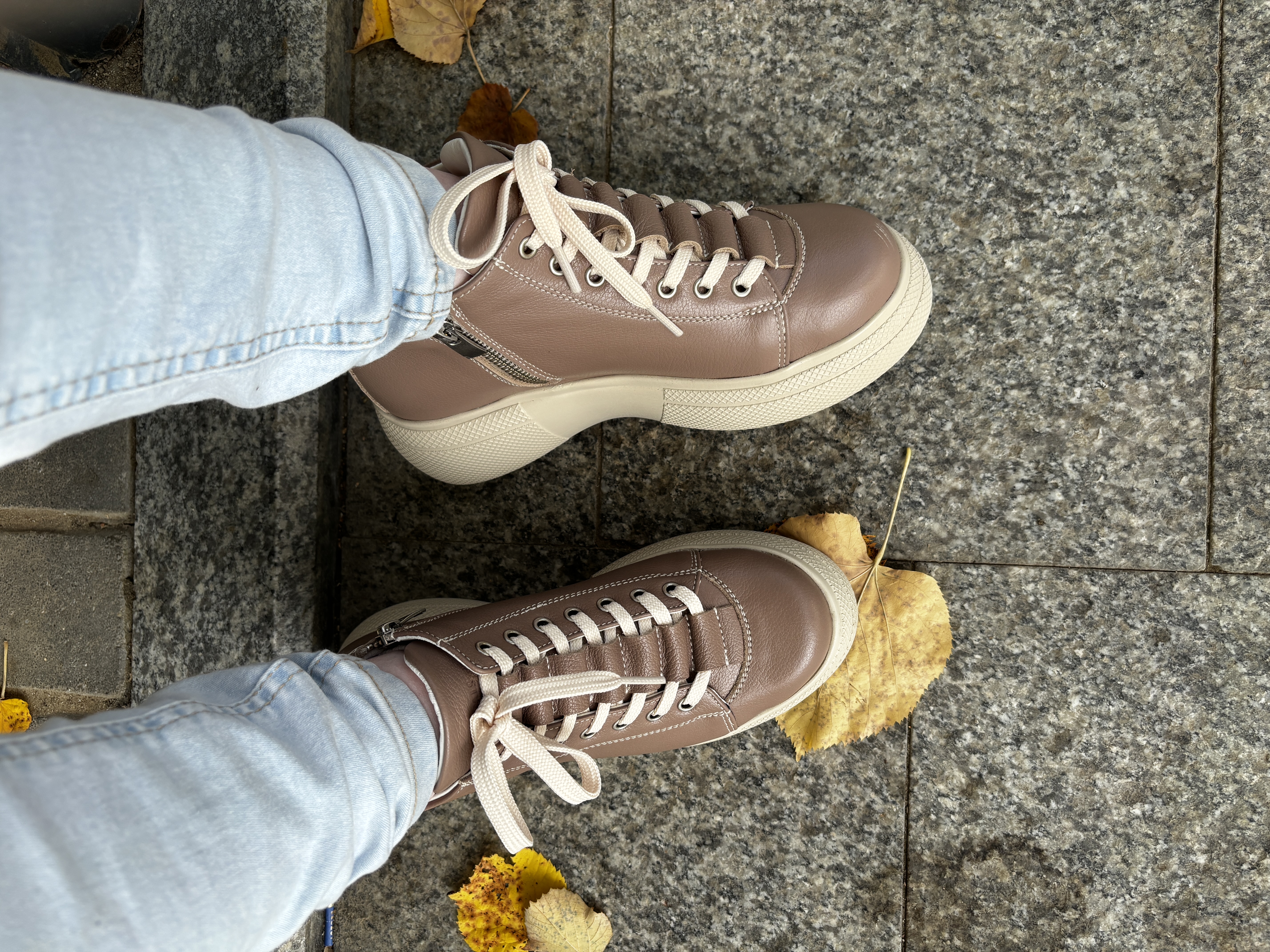 Ghete dama premium, Glemis, piele naturala - Cod: PS-asti-1135, Culoare: Taupe Bizon, Marime: 40 (26.4 cm)