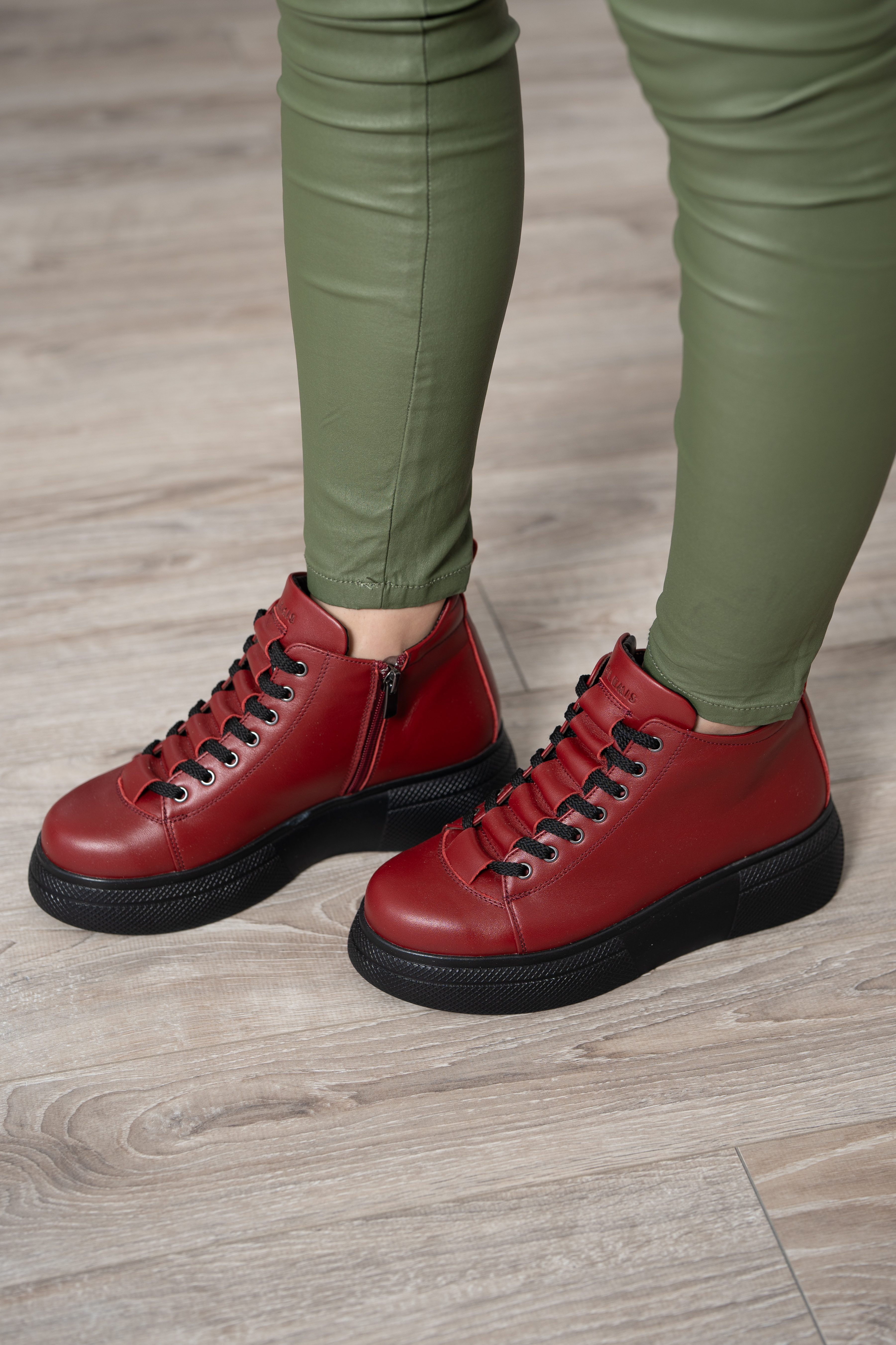 Ghete dama premium, Glemis, piele naturala - Cod: PS-asti-1135, Culoare: Visiniu Box, Marime: 38 (24.9 cm)