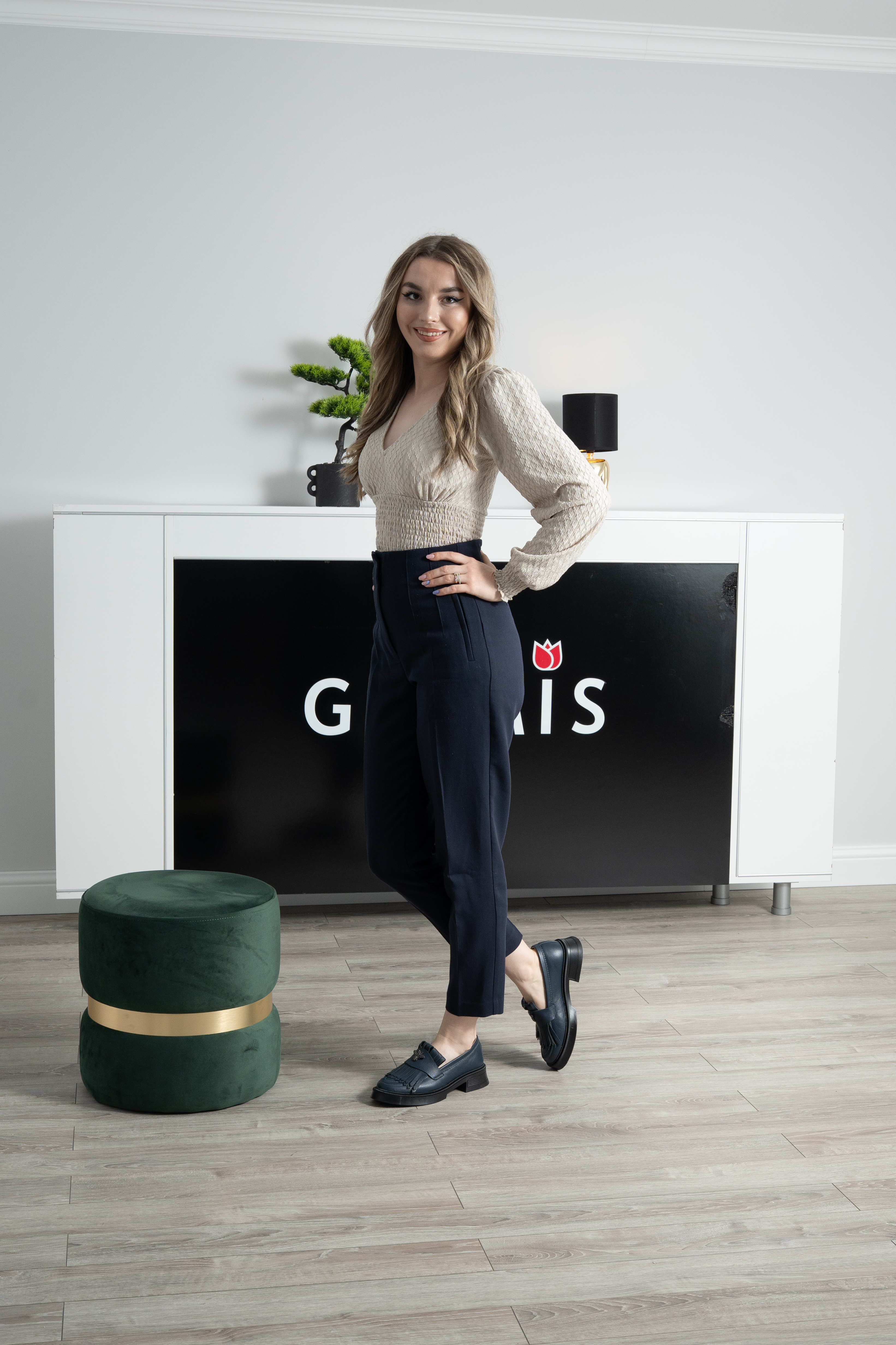 Mocasini dama, Glemis, piele naturala - Model: PS-cloe-1155, Culoare: Blue Bizon, Marime: 38 (24.8 cm)