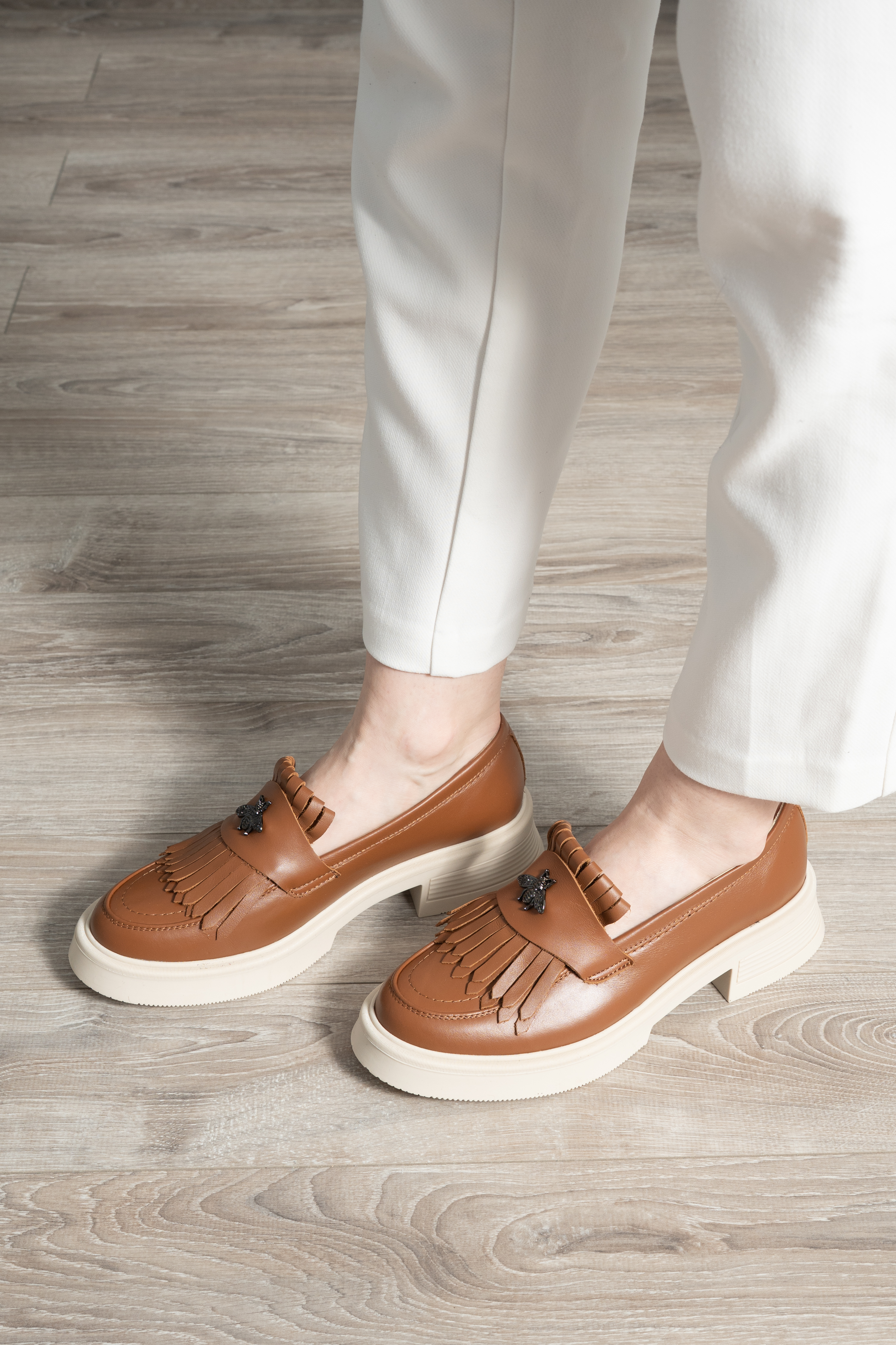 Mocasini dama, Glemis, piele naturala - Model: PS-cloe-1155, Culoare: Maro Box TA, Marime: 38 (24.8 cm)