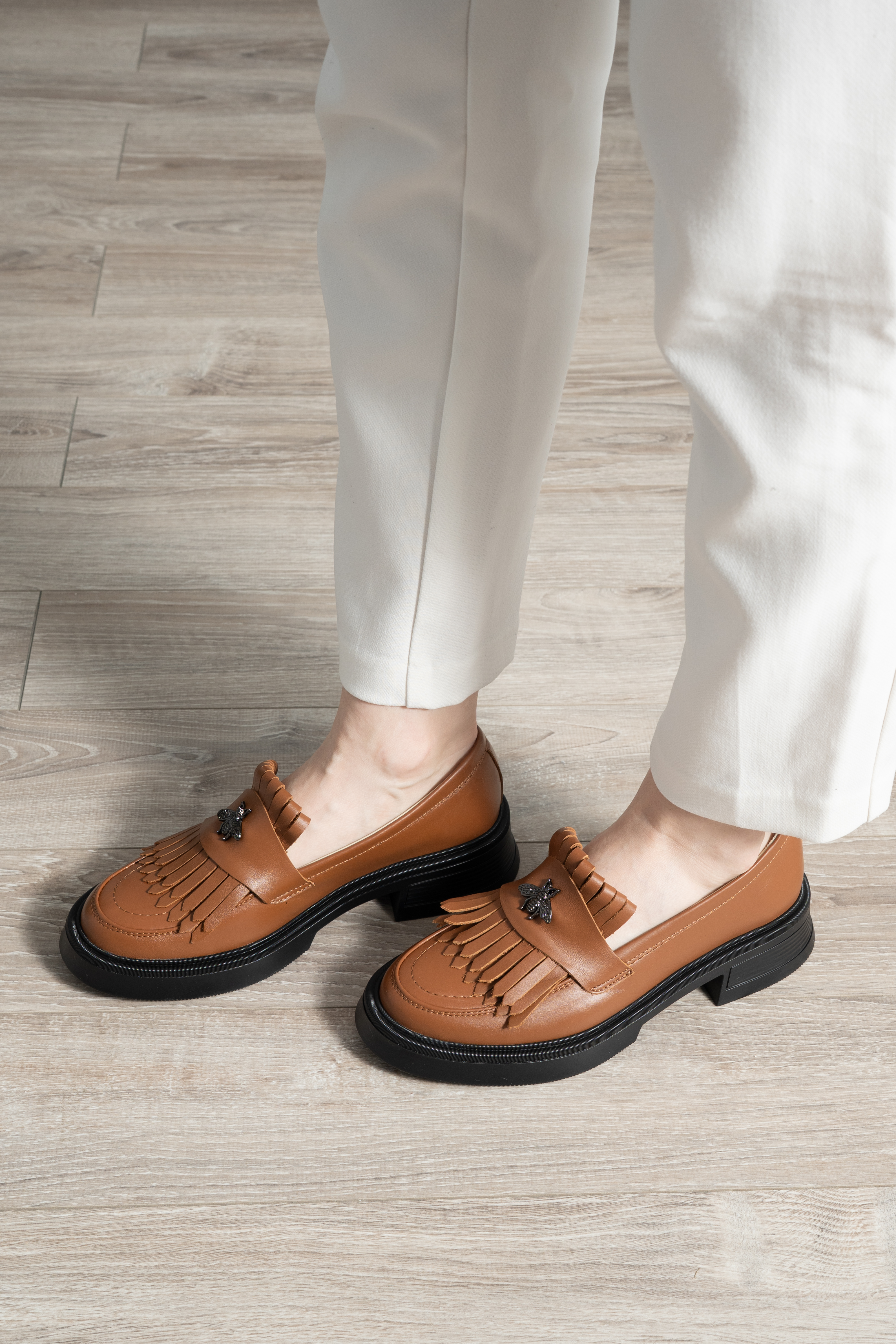 Mocasini dama, Glemis, piele naturala - Model: PS-cloe-1155, Culoare: Maro Box TN, Marime: 38 (24.8 cm)