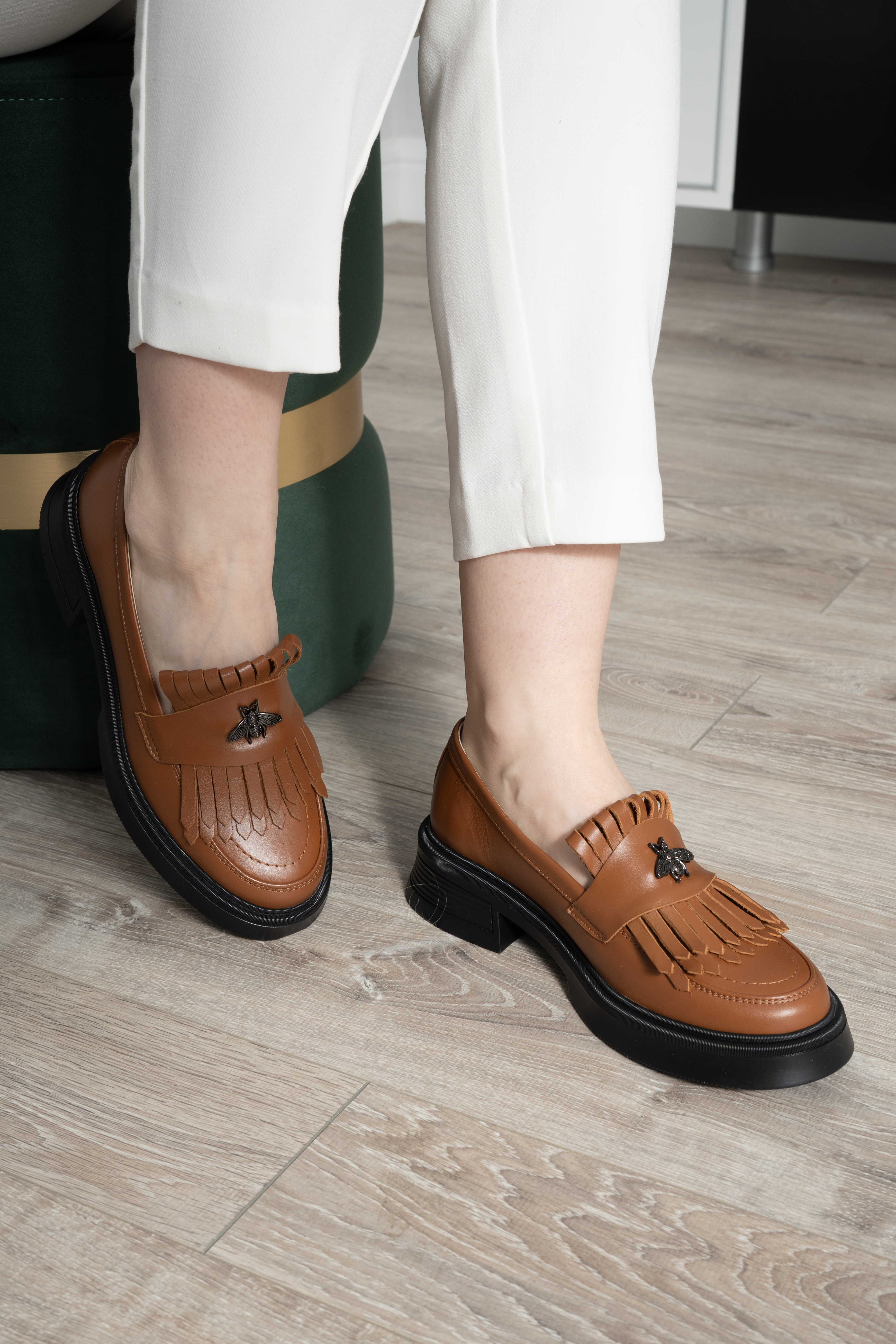 Mocasini dama, Glemis, piele naturala - Model: PS-cloe-1155, Culoare: Maro Box TN, Marime: 38 (24.8 cm)