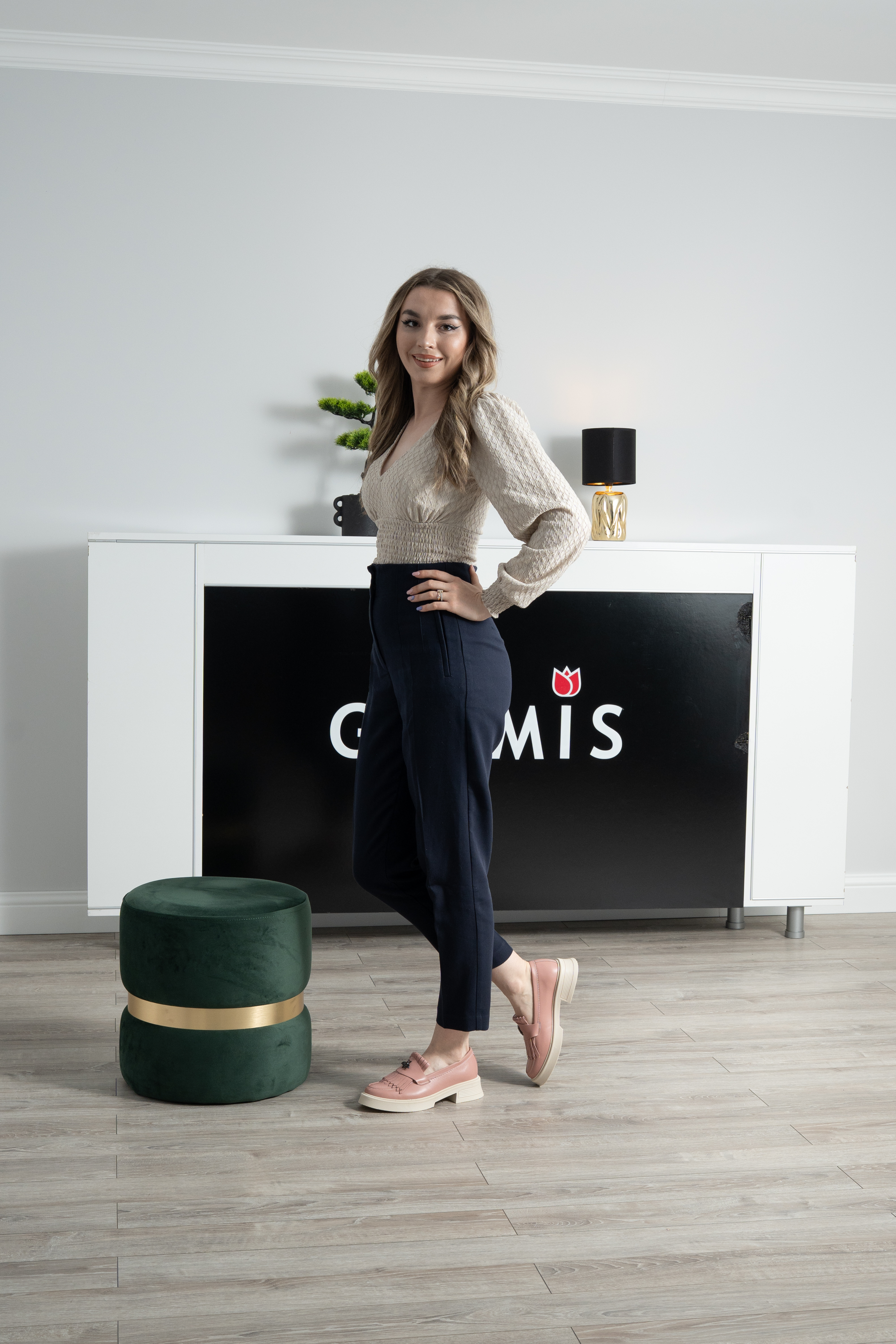 Mocasini dama, Glemis, piele naturala - Model: PS-cloe-1155, Culoare: Nude Box, Marime: 38 (24.8 cm)